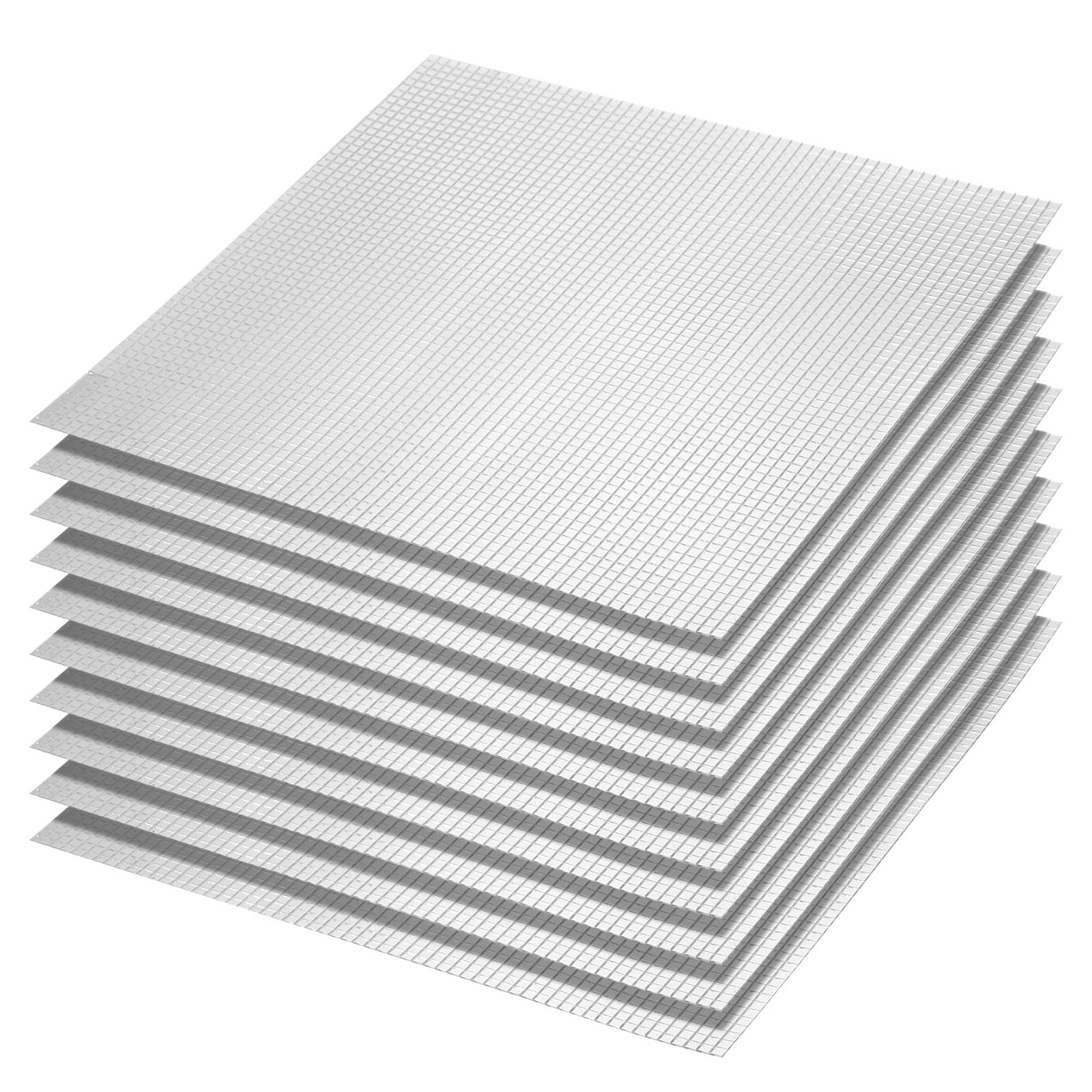 QUARKZMAN 36000 Pièces Miroirs Autocollants en Mosaïque, Mini Carreaux de Acrylique Carrés de 5 x 5 mm pour La Fabrication de Décorations Artisanales de Boule Disco, Argent