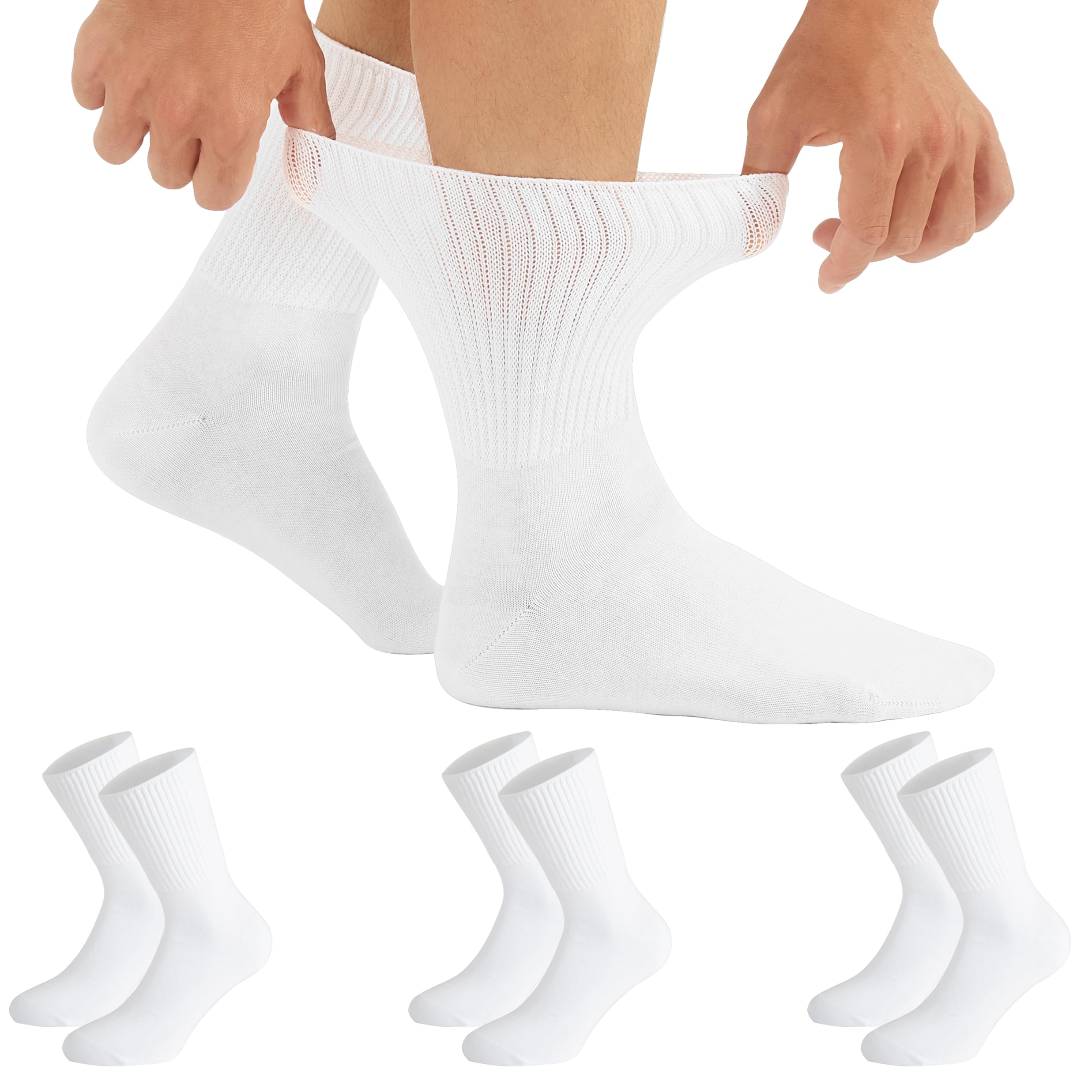 CALZITALY, PACK 3/6 PARES Calcetines Sin Elástico, Calcetines para Diabéticos, Calcetines Unisex de Algodón | Made in Italy