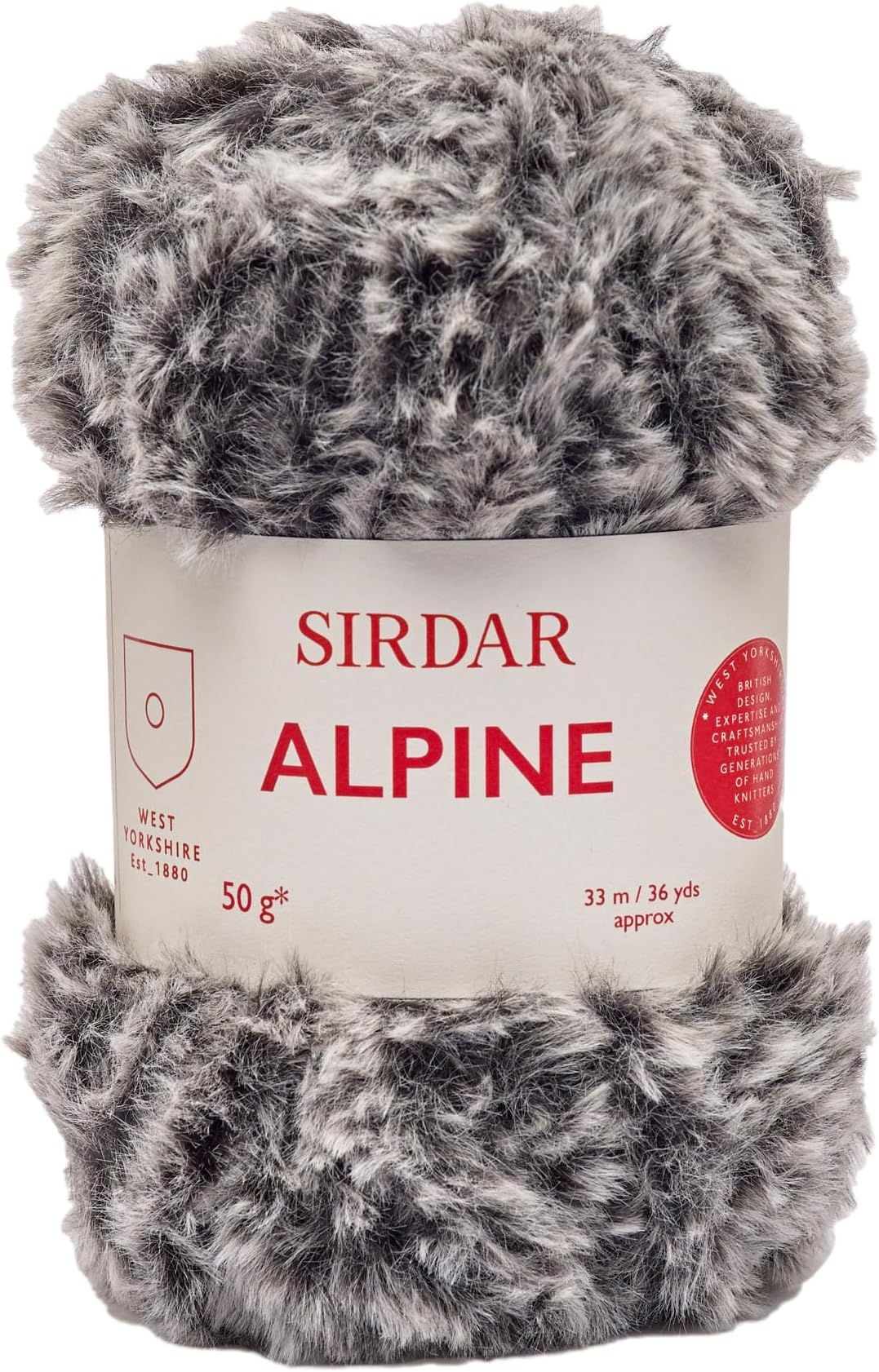 Sirdar Alpine, Luxe Faux Fur Yarn, Seal (402), 50g