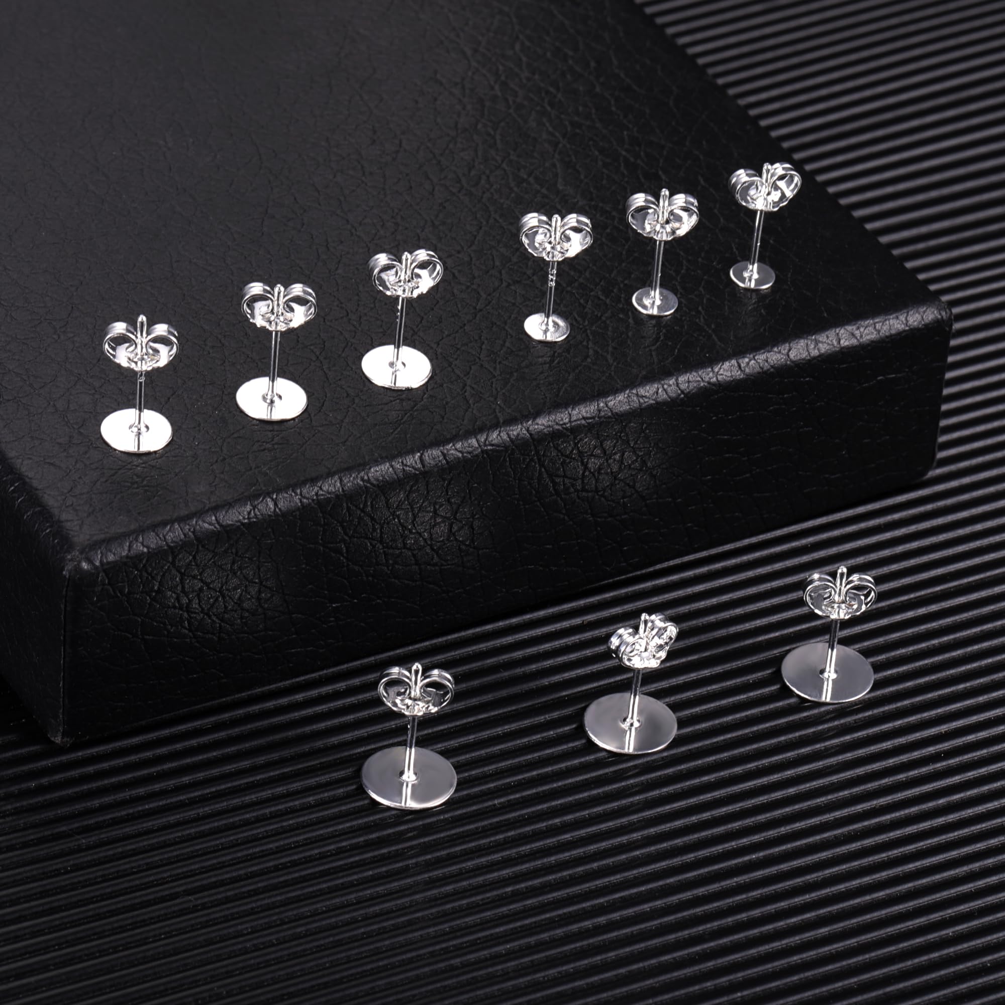 Orecchini a perno in argento sterling 925: cuscinetto piatto, componenti per gioielli fai da te - Italia