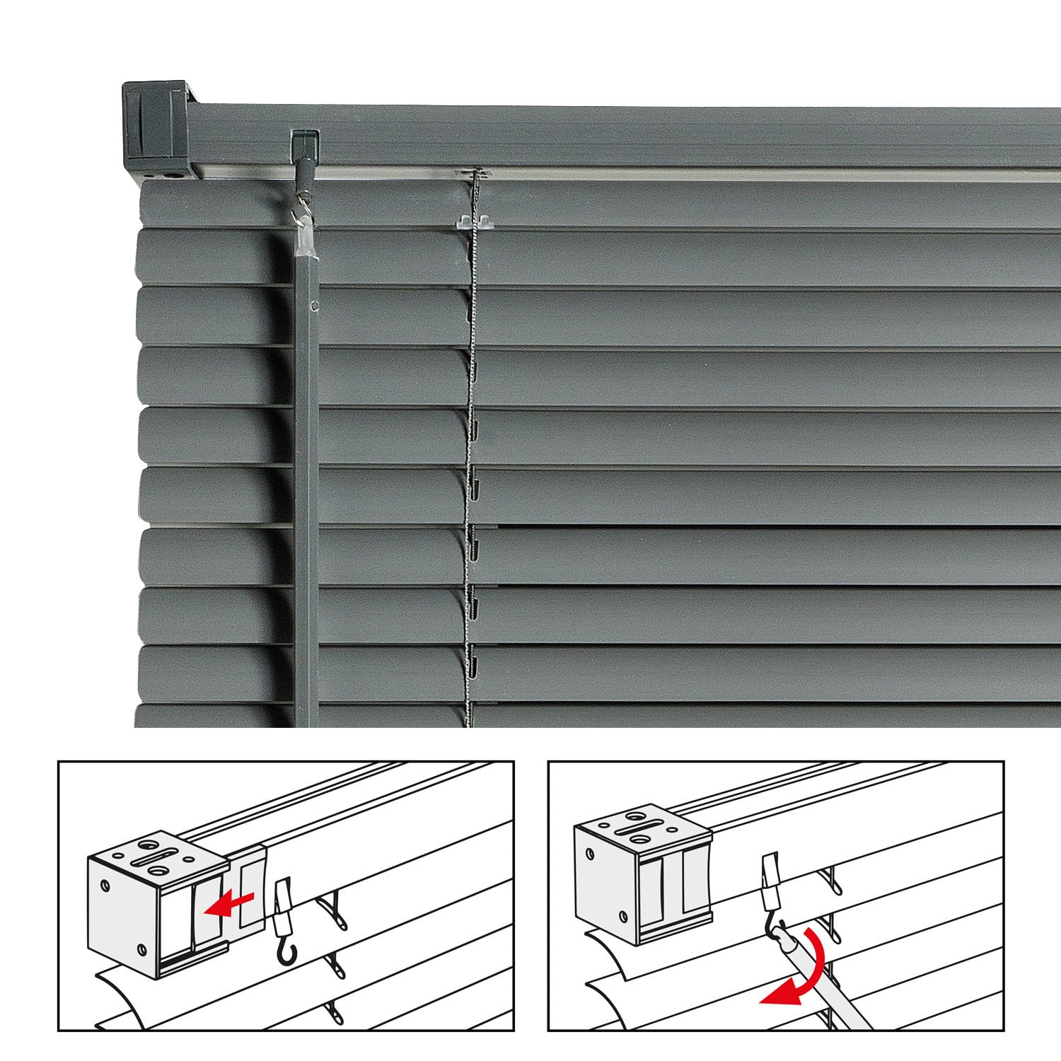 Storesdeco - Aluminium Jaloezieën met Koord Wit 75x160 | bol