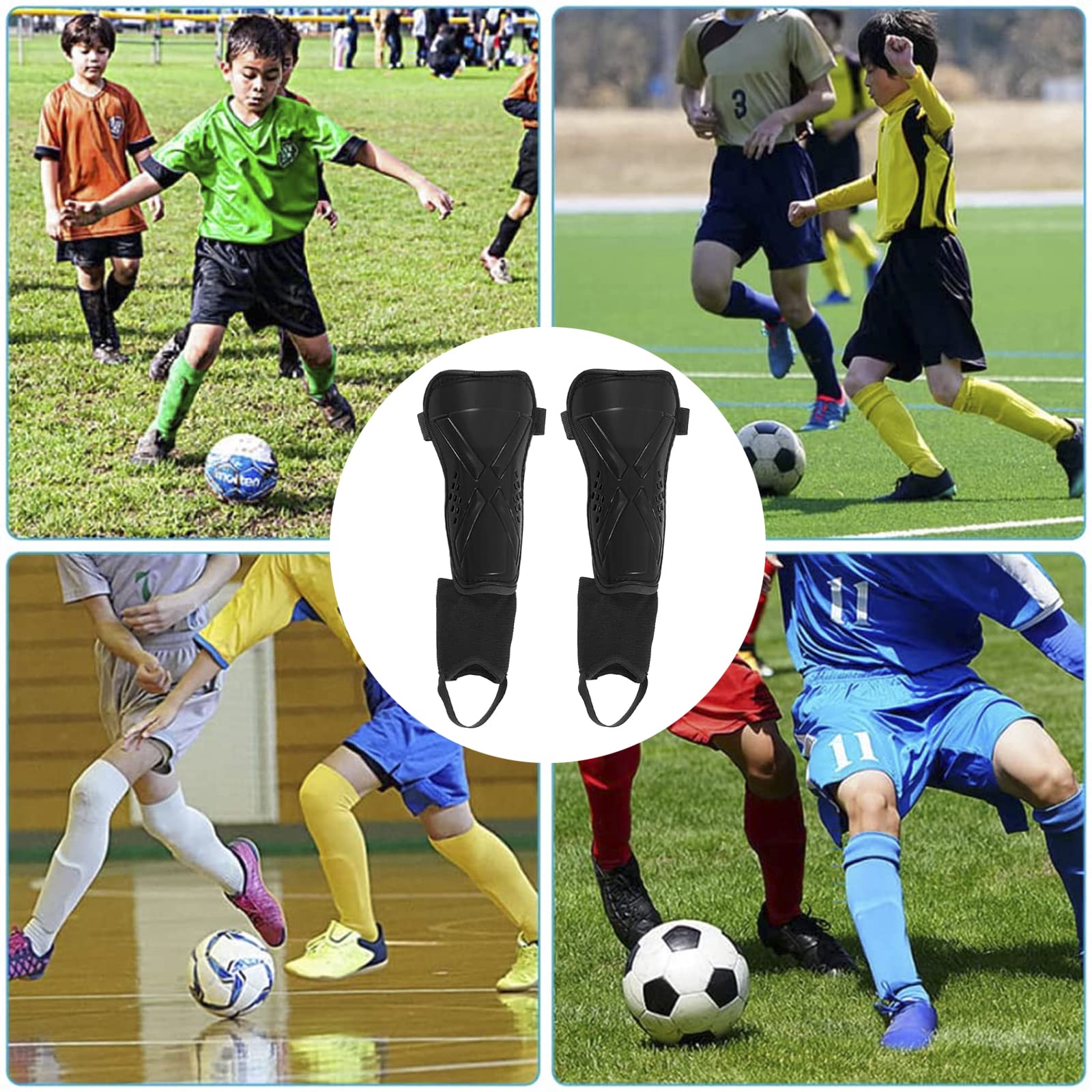 Schienbeinschoner Kinder Fußball - Mit Stutzen Und Bandagen Set