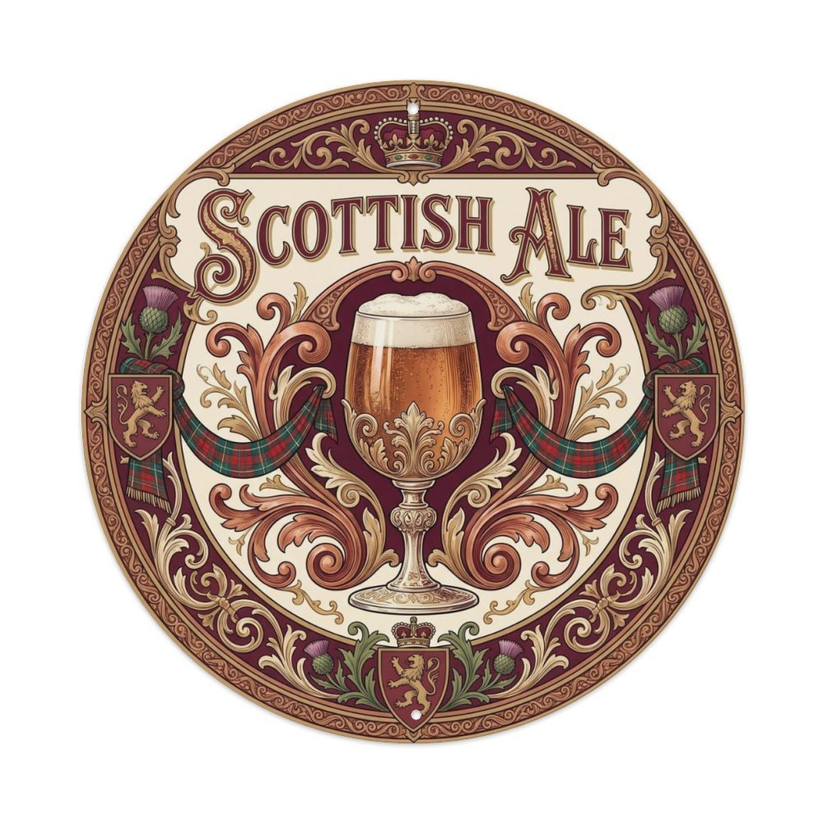 Traditional Scottish Ale Festival Brew Pub Brewery Metal Tin Sign
