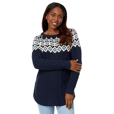 L.L.Bean Signature Cotton Fisherman Tunic Sweater Women