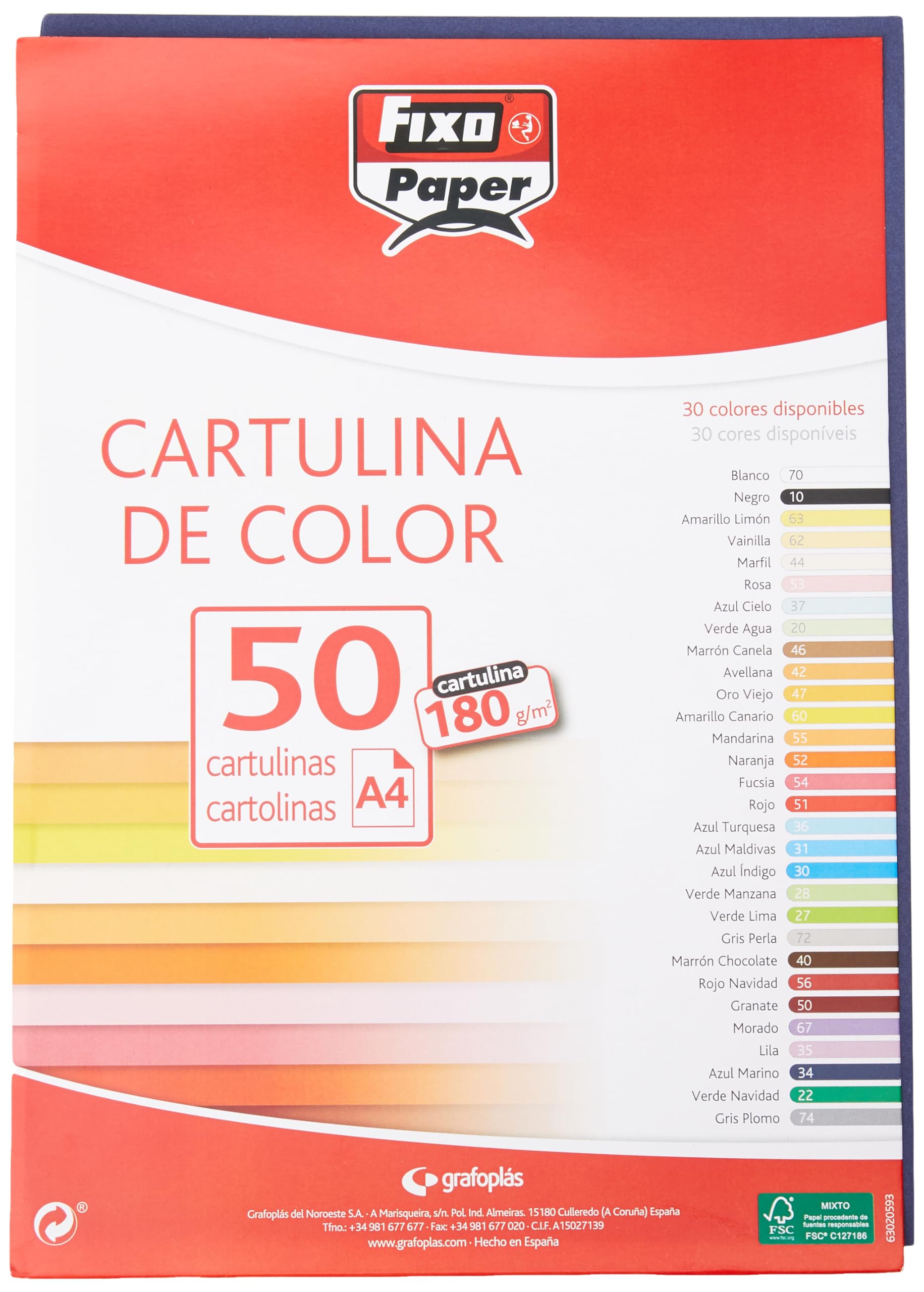 Fixo Paper 11110470 - Pack de 100 – Cartulina blanca A4, 180g — view 49