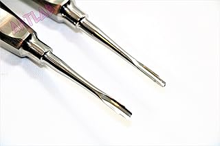 Set of 2 German 3mm Dental Proximatez Elevator Gold Handle Periotome Surgical Dental Instrument (Cynamed)