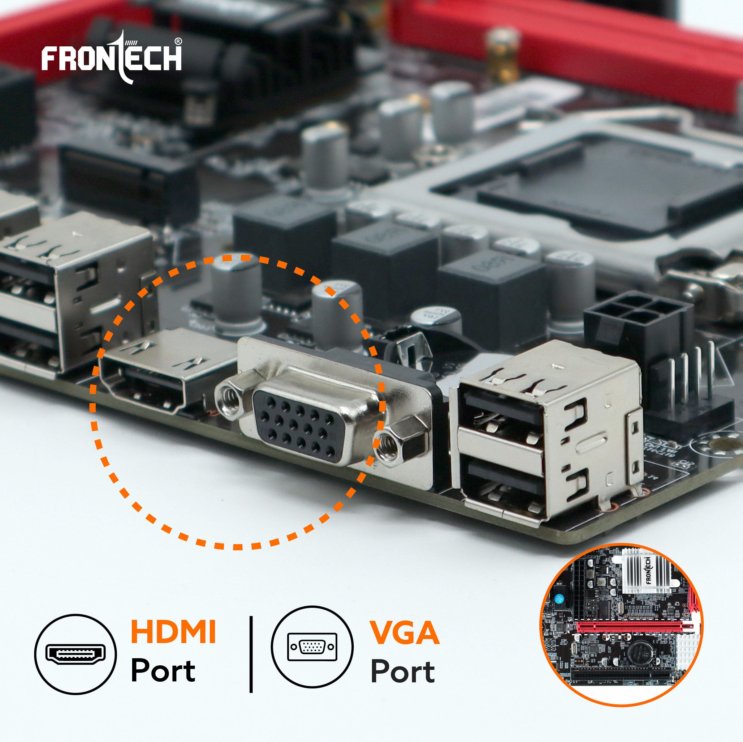 FRONTECH H110 Motherboard - LGA1151, DDR4 -5