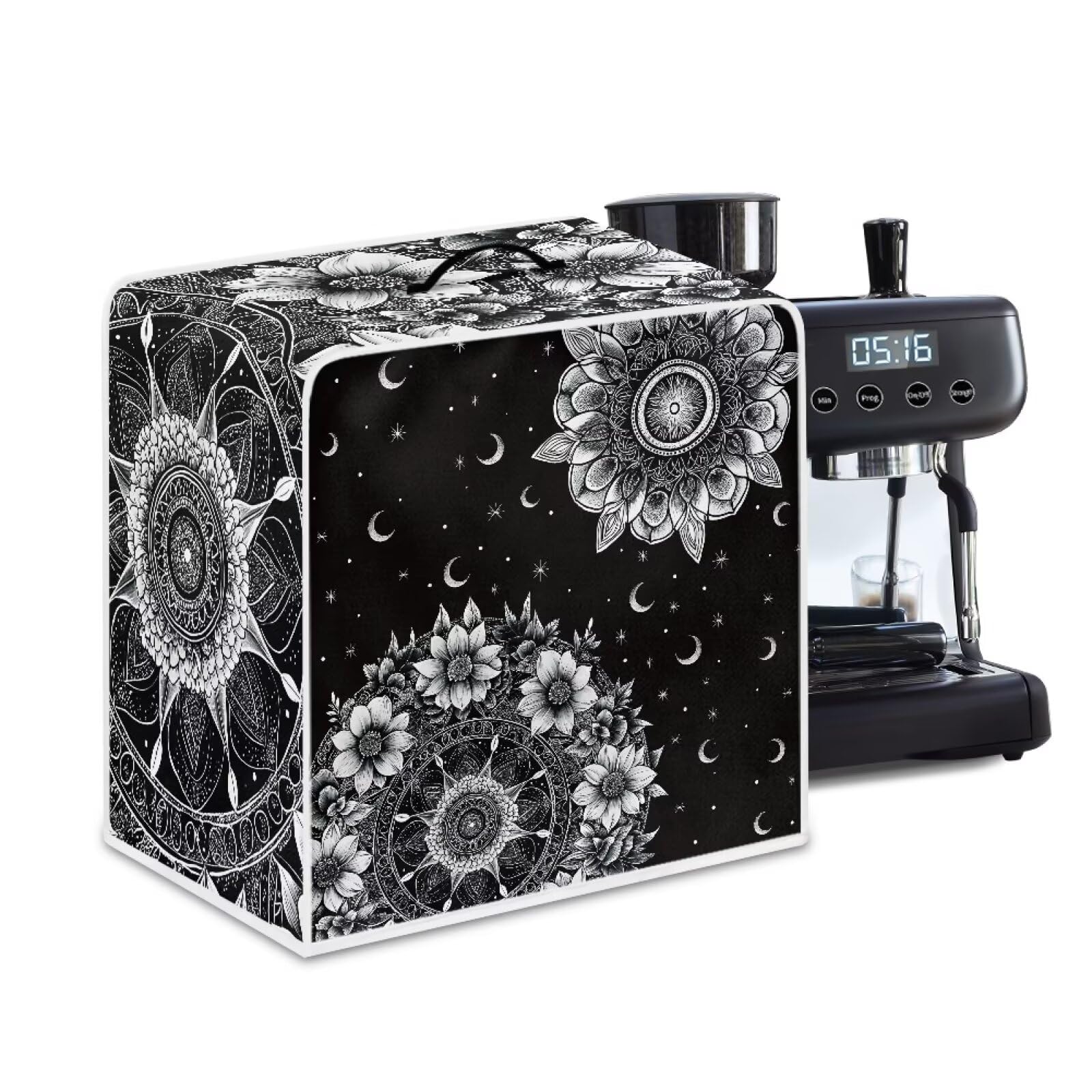 Mandala Sun Moon Coffee Machines Covers - Dust Resistant Protective Covers For Coffee Makers, Blender, Mixer, Juice Machine - Dust Proof, Washable