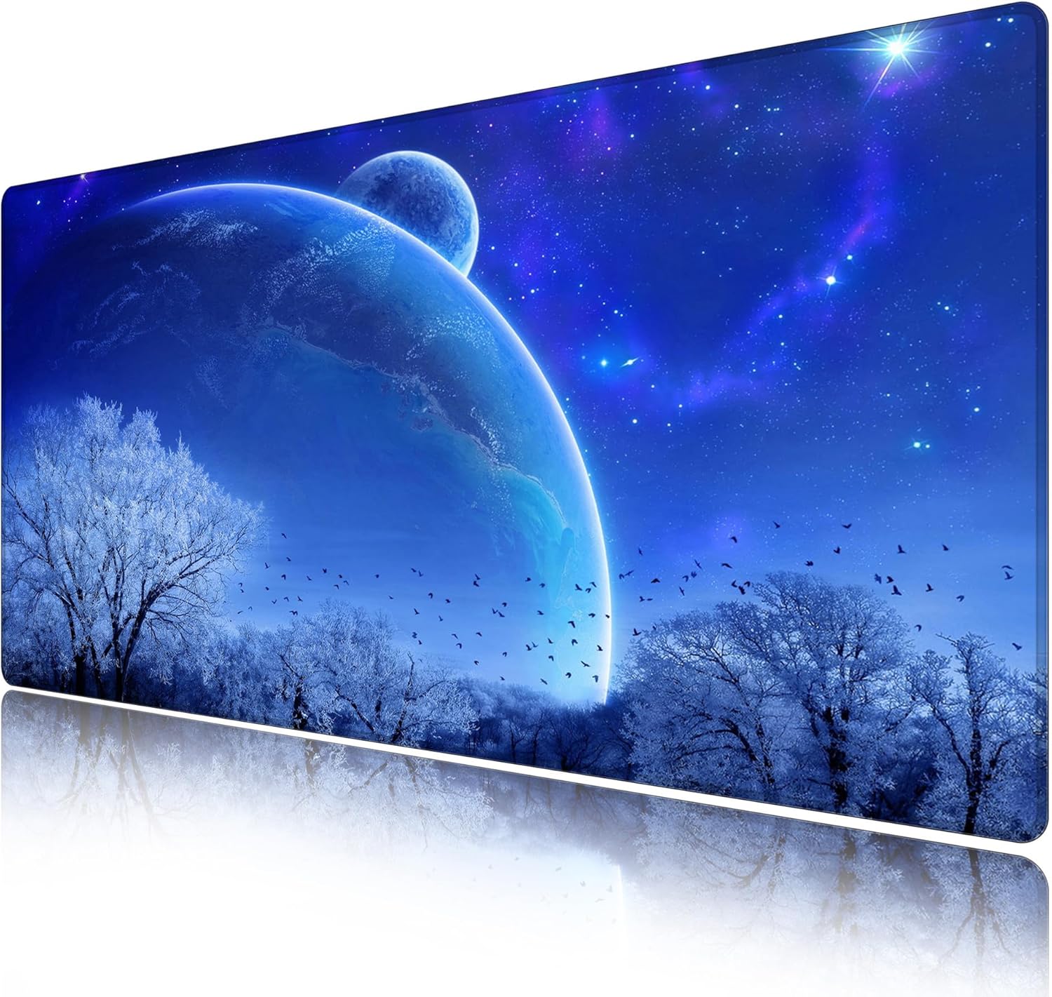 LL-COEUR XXL Computer Laptop Mouse Pad Gaming Play Mat Starry Sky Office Desk Mat (1400 x 700 x 3 mm)