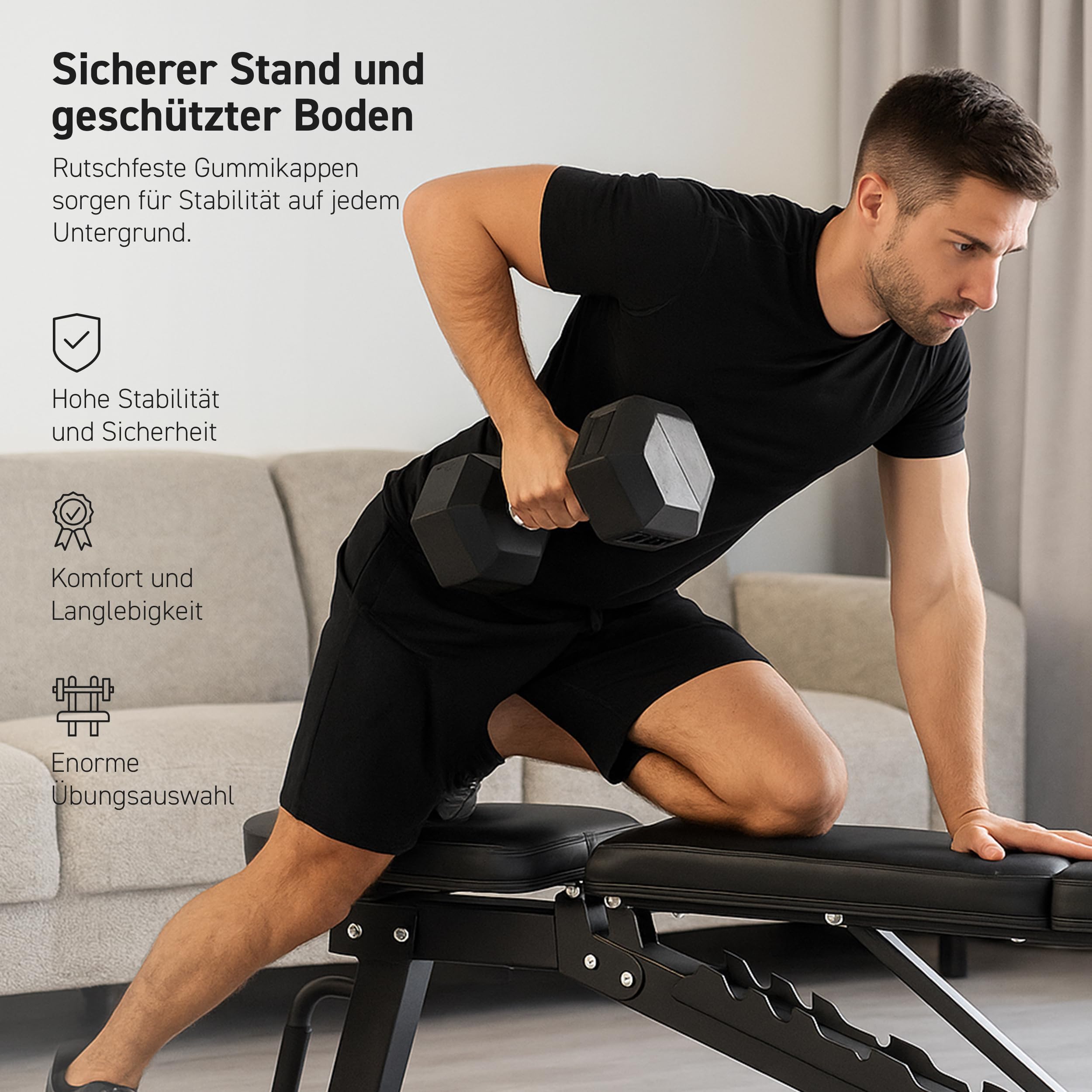 MSPORTS Hantelbank Premium – Schräg- & Flachbank
