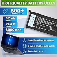 Vista 5 de Batería NinjaBatt para Dell WDX0R P69G Inspiron 15/13 5000/7000 Series 5570 5567 7579 5578 5568 7569 5579 5565 7573 7378 5378 7368 5379 5368 7375