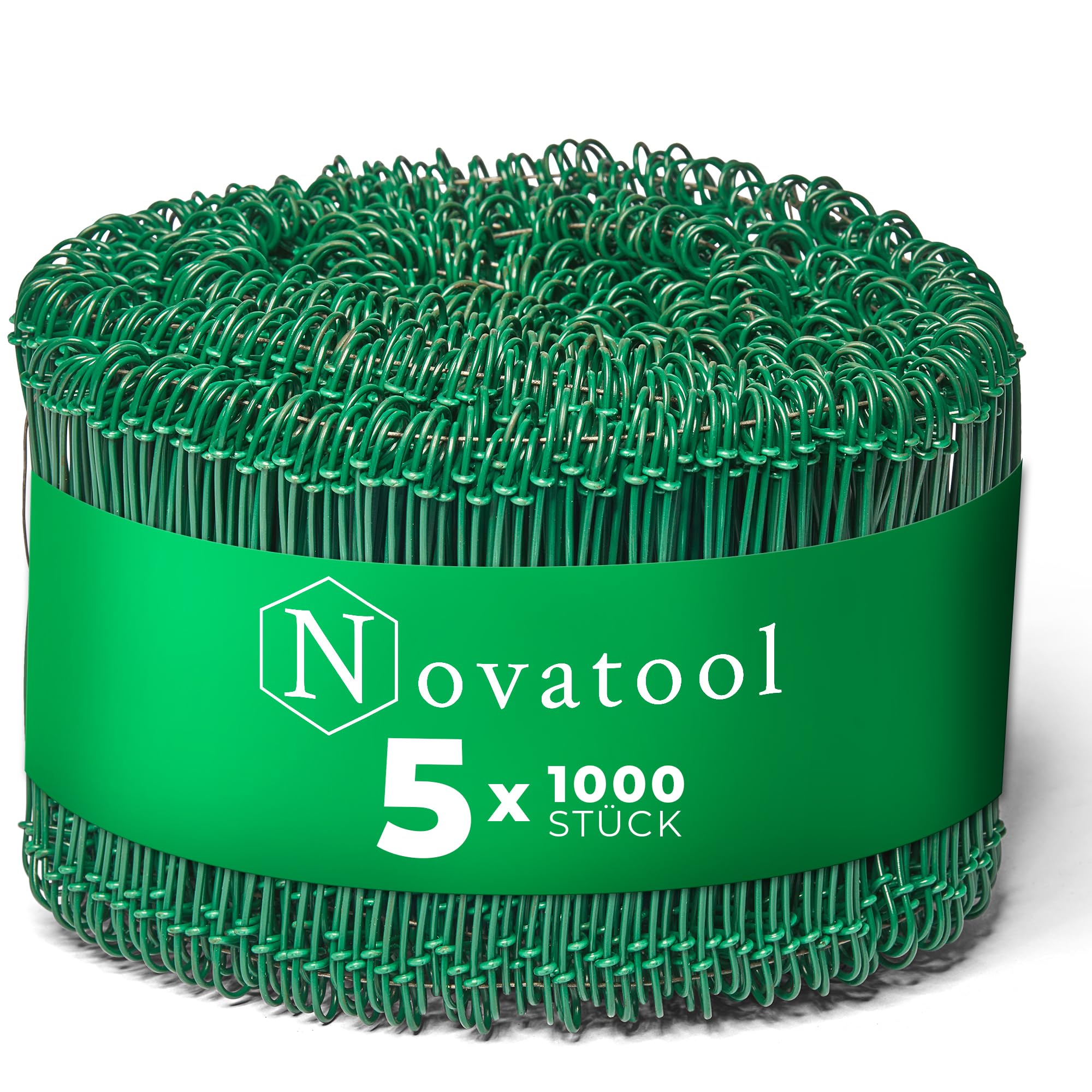 Novatool Zapięcia do worka drucianego 1000-5000 sztuk | miedziany czarno-zielony drut rzymski drut wiążący z mechanizmem drylowym zamknięcia workowe drut zamykający (5, 1,4 x 160 mm zielony |)