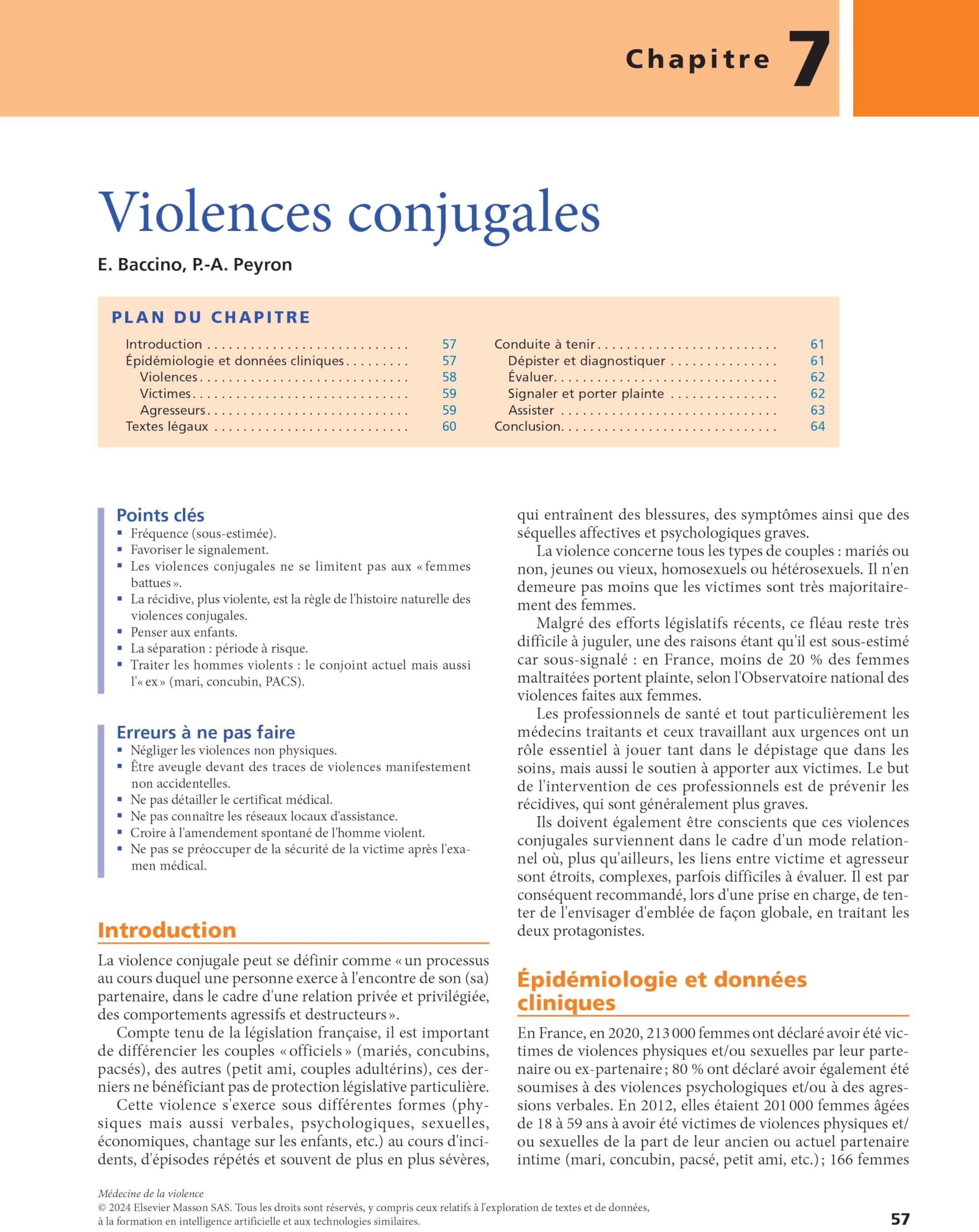 Médecine de la violence pour le praticien