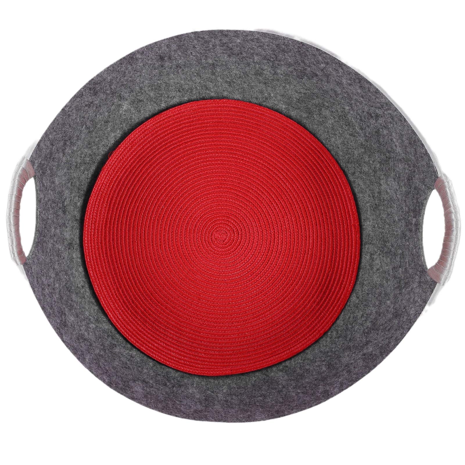 Hidyliu Cuccia Universale per Lettiera per Gatti, in Morbido Feltro, per Uso Interno, 48 Cm X 45 Cm, Perfetta per Pisolini Comodi (Grigio)