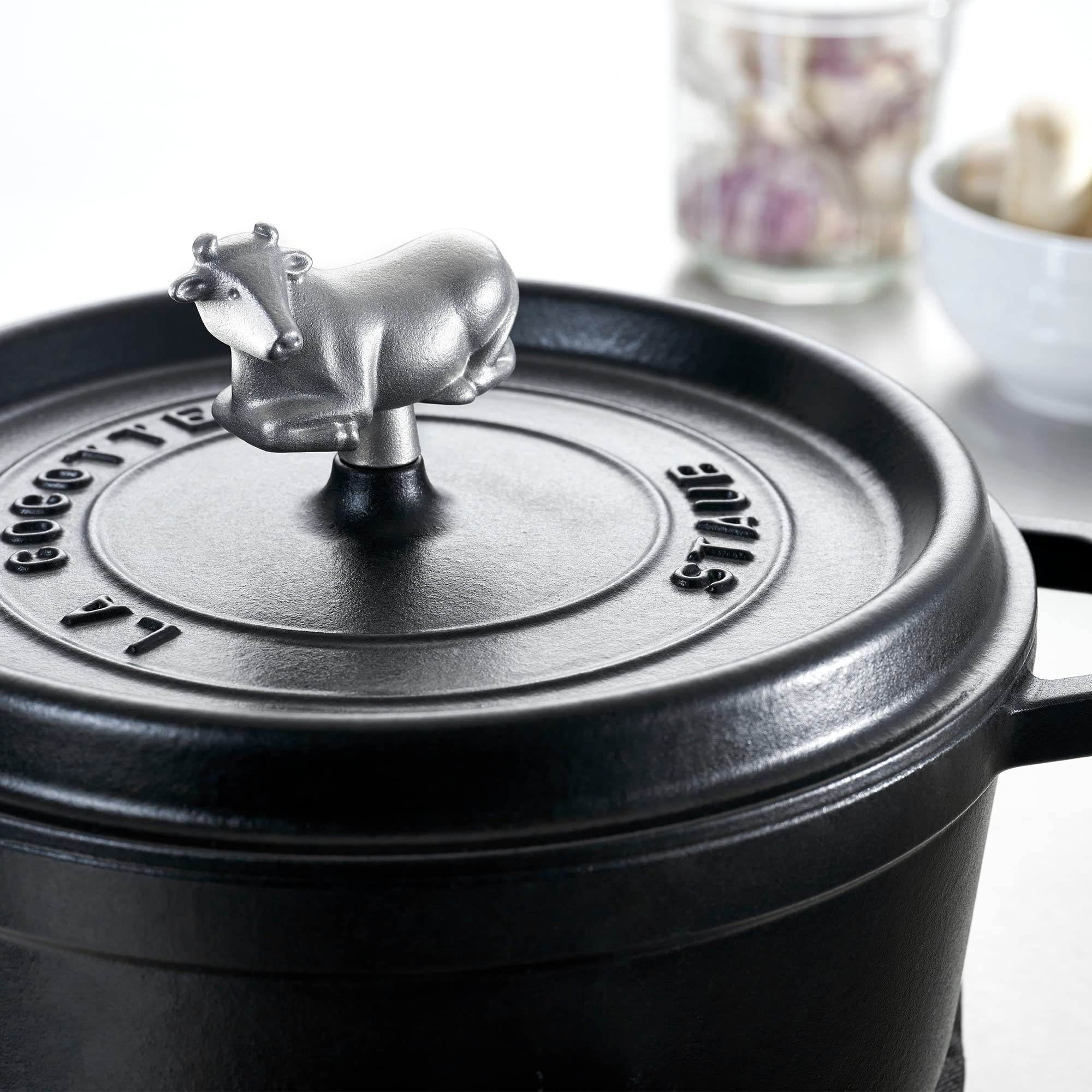 Staub manopola del Forno Olandese, Acciaio Inossidabile, Grigio