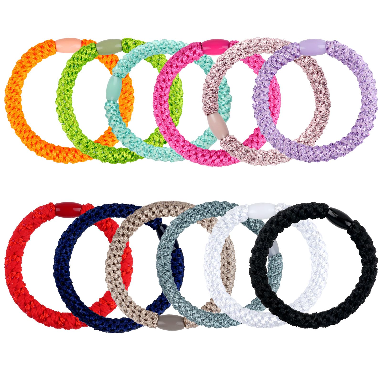 Haargummi, 12 Stück Haargummis Damen, Elastisch Zopfgummi, Pferdeschwanz Inhaber für Frauen Mann Mädchen (12 mix pure color)
