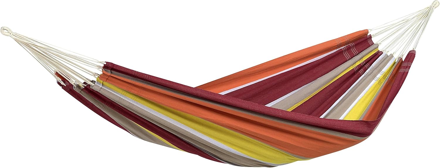 BYER OF MAINE Barbados Hammock, Authentic Brazilian, Acerola, Recycled Cotton/Polyester Blend, 134" L x 58" W, Holds up to 330lbs