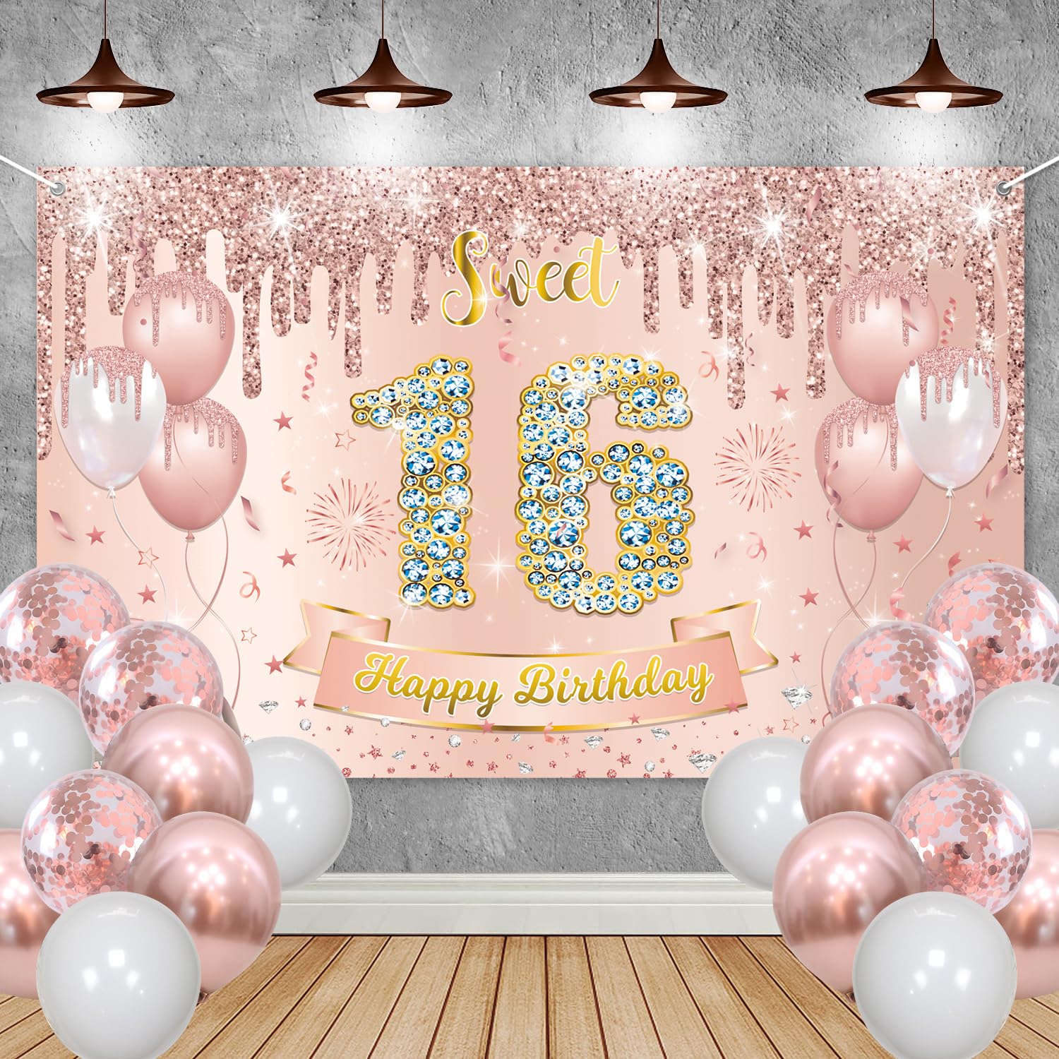 Amazon.com: Sweet 16 Party Decorations Sweet 16 Banner Sweet Amazon.com: Sweet 16 Party Decorations Sweet 16 Banner Sweet