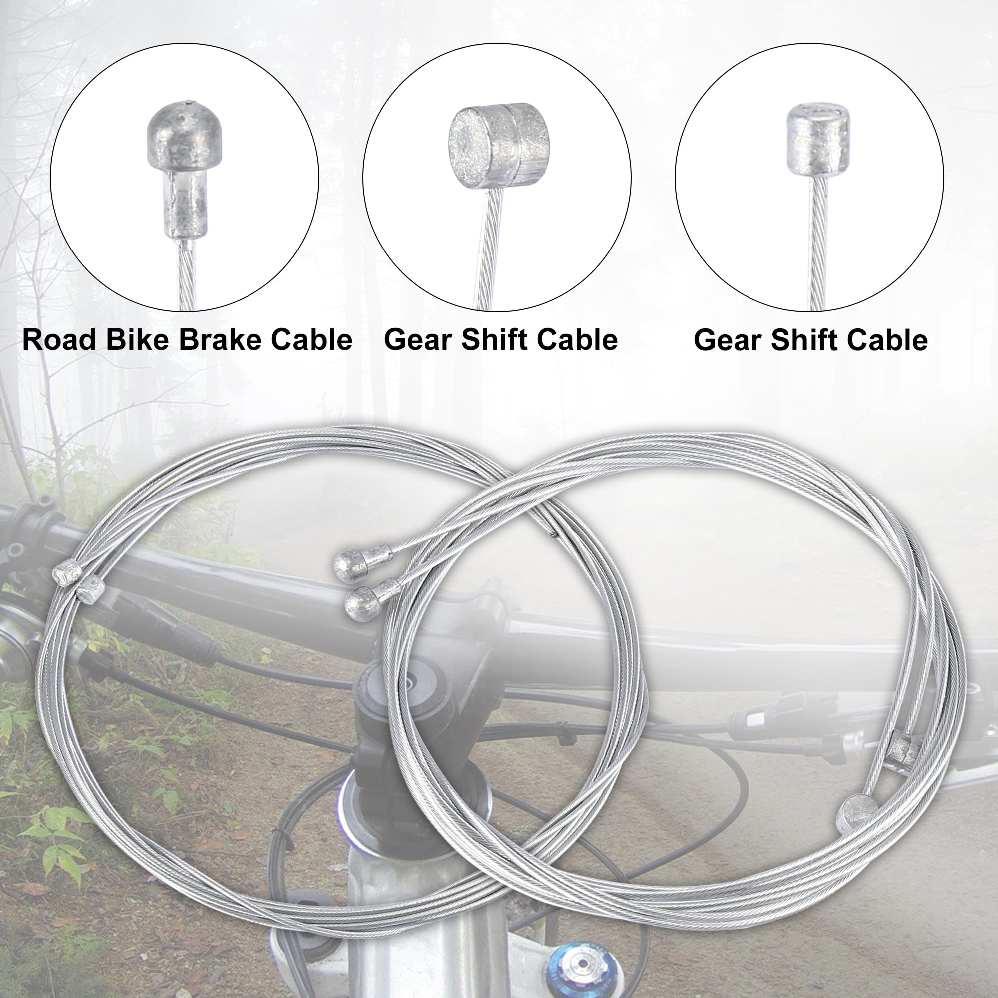 X AUTOHAUX Vélo Levier Vitesse Derailleur Câble et Frein Câble Logement Trousse