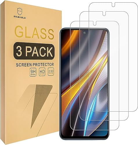 Mr.Shield Paquete de 3 Protector de pantalla para Xiaomi Poco X4 GTXiaomi Redmi K50i Vidrio Templado Vidrio Japón con dureza 9H Protector de pantalla disponible en Yaxa Peru