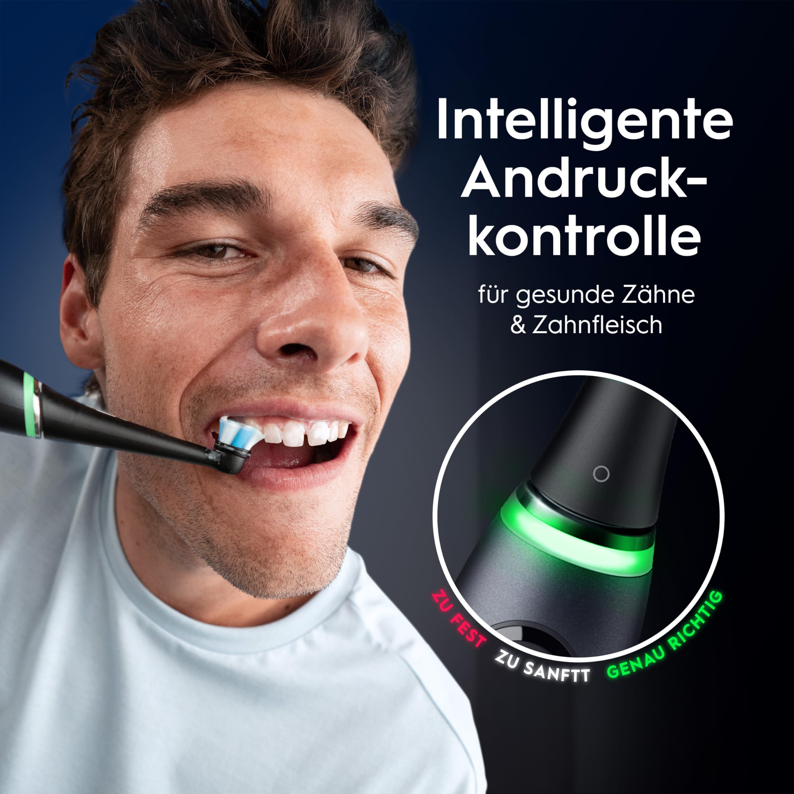 Oral-B iO Series 9 Elektrische Zahnbürste Schwarz PLUS Ausgewählte Original Oral-B iO Aufsteckbürsten Schwarz 7x