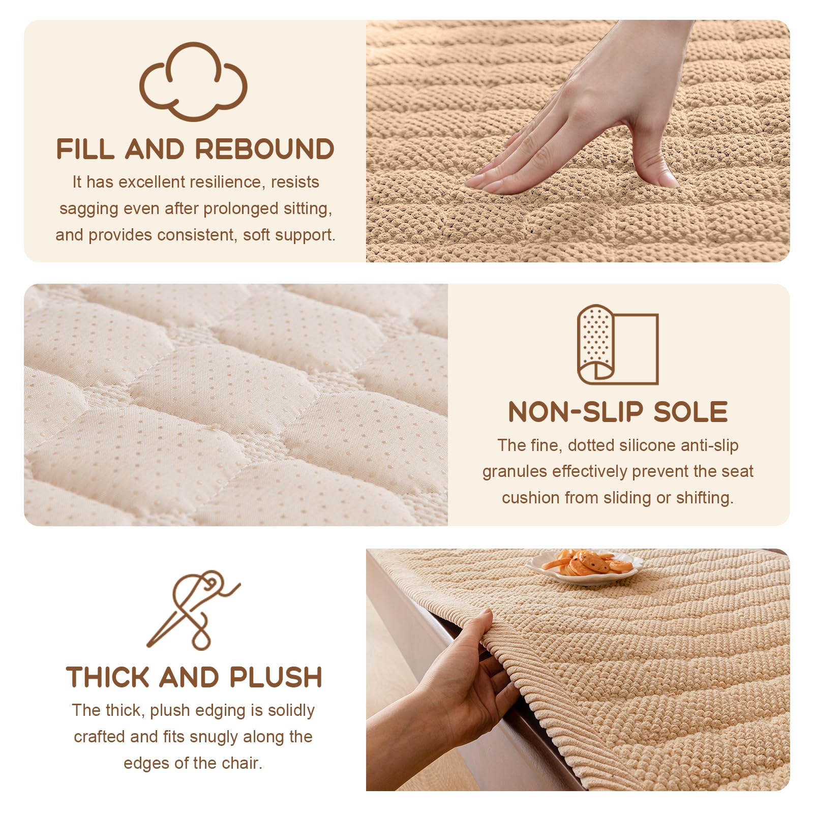 Epais Housse de Canapé en Polaire Sherpa, Nouveau Housses Universelles pour Sièges de Canapé, Housses de Canapé Antidérapant, Protecteur de Meubles pour Le Salon (70x240cm,B-Kaki)