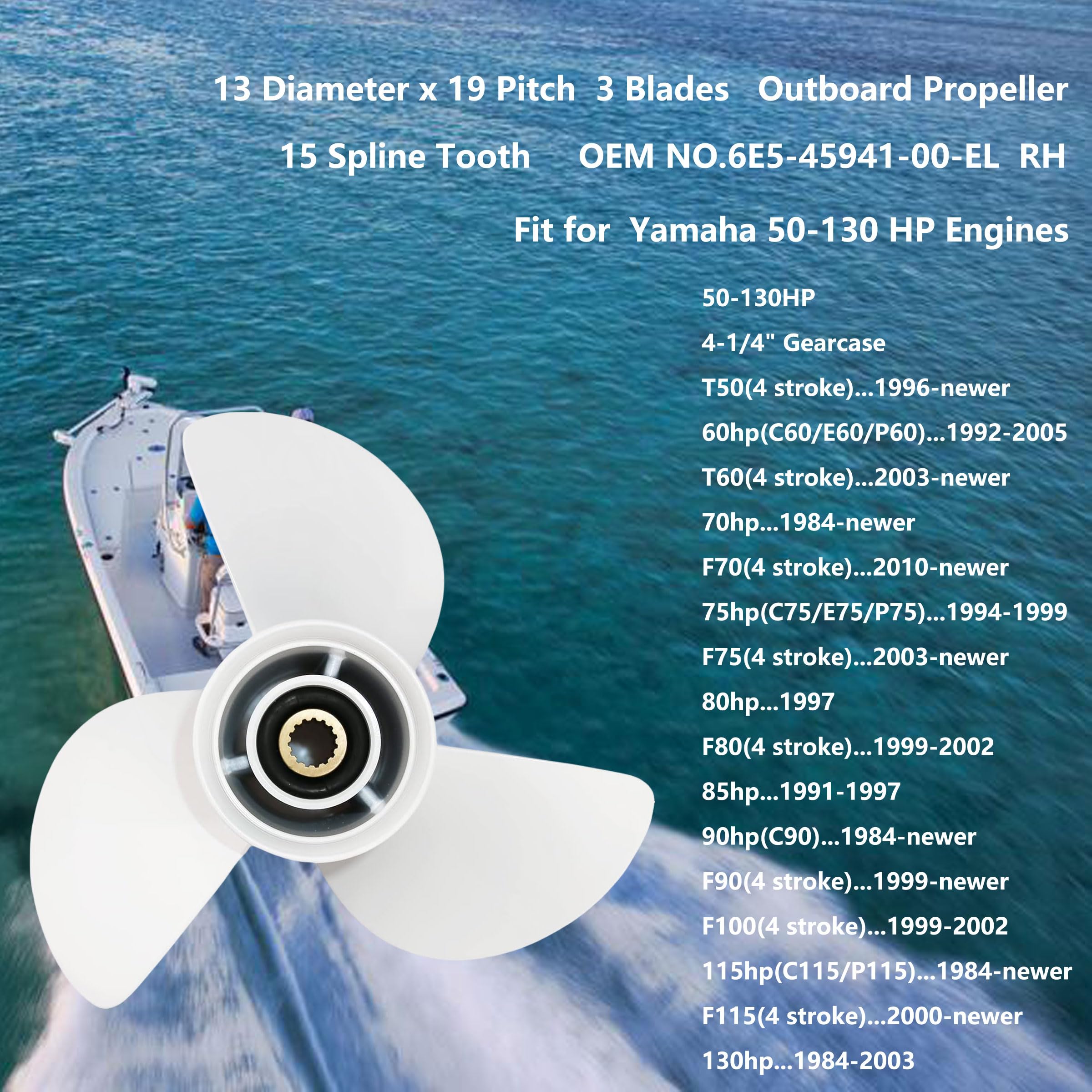 YAMAHA プロペラ　13×19 Amazon.com : Boatman OEM Prop 13x19 Stainless Outboard