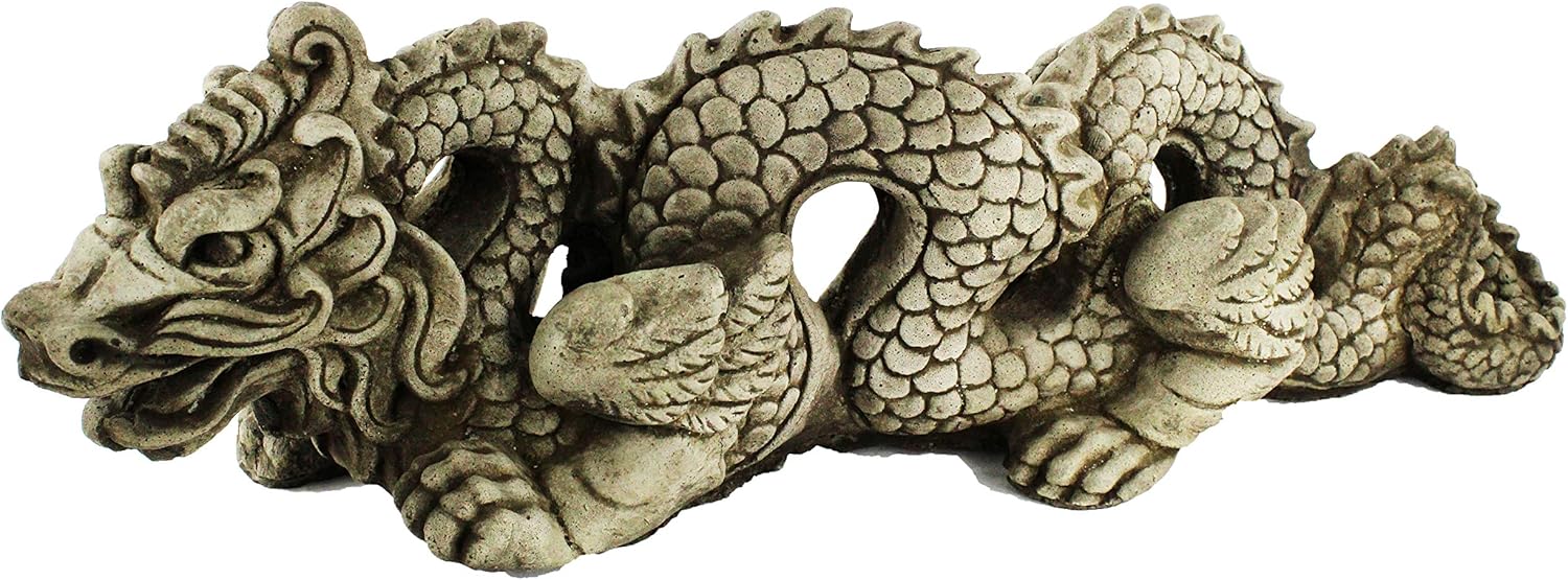 Chinese Concrete Dragon Statue Cement Figure Cast Stone Sculpture