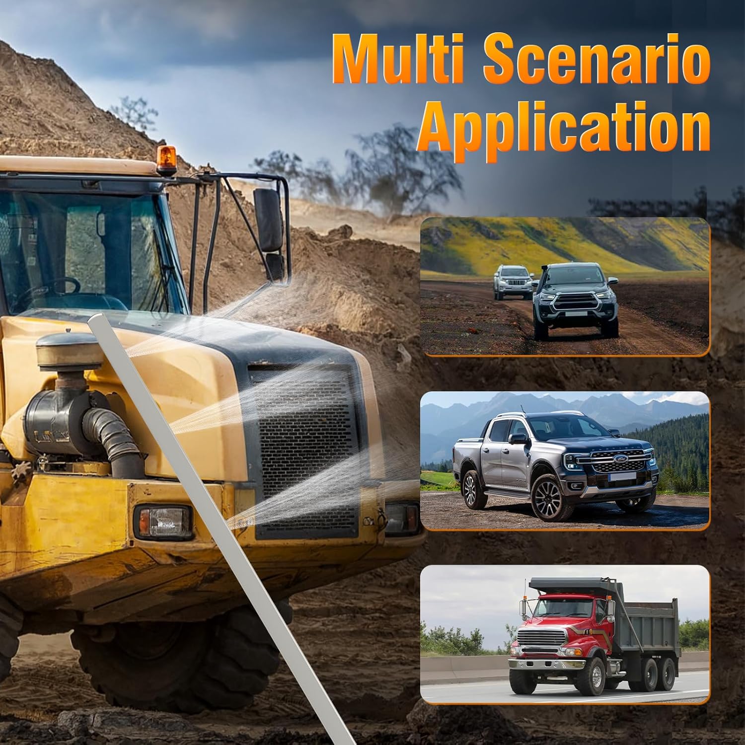 Radiator Cleaning Wand, 39'' Flat Radiator Cleaner Wand, Car Radiator Genie Cleaning Tool with Flat Nozzle, Fits for Car, Truck, SUV, Van, Over 2000PSI Pressure Washer