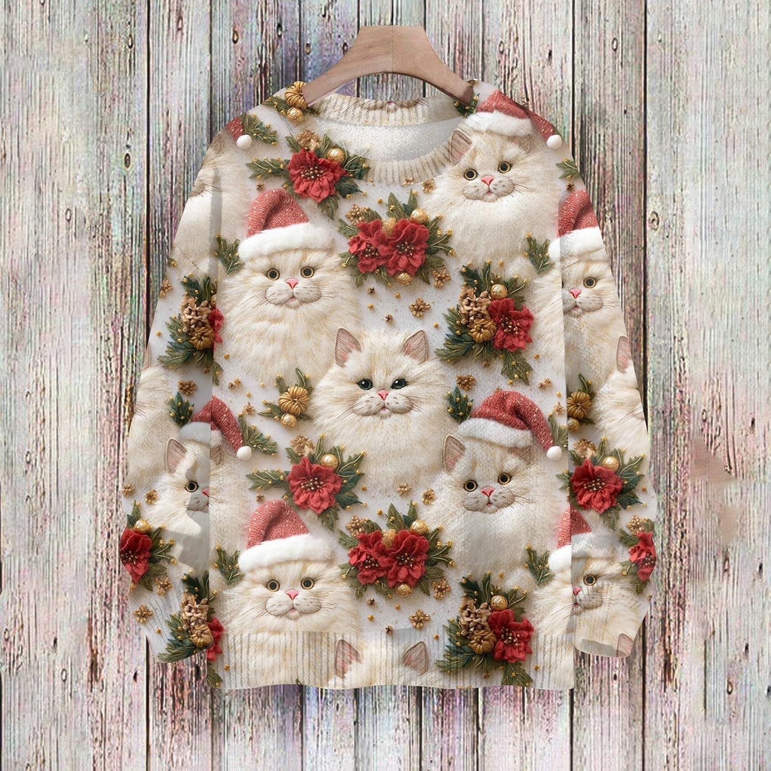 Ugly Christmas Sweaters for Women Plus Size 2025 Funny Cartoon Long Sleeve Oversized Crewneck Knit Xmas Sweaters