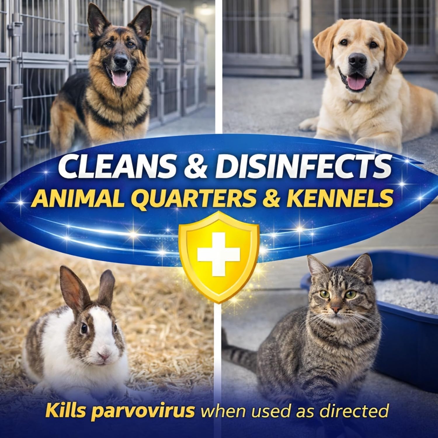 VIREX Diversey CBD540557 All Purpose Disinfectant Cleaner, For Home & Commercial Use, Kills 99.9% of Germs, Multi-Surface, Lemon Scent, 1 Gallon (Pack of 2)