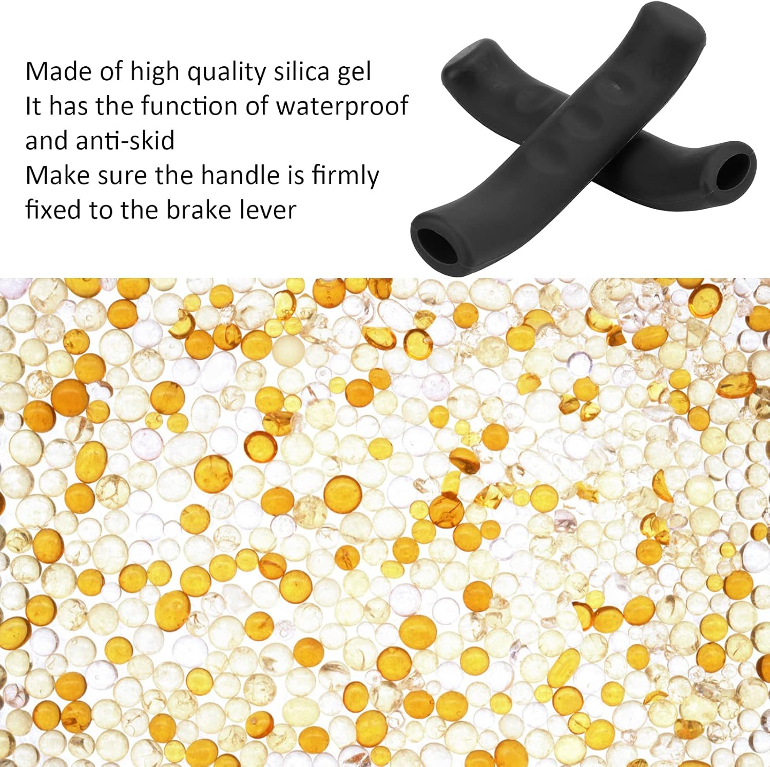 Keenso Silicone Brake Lever Grips, Anti-Slip, Comfort, Durable, 4 Color Options, with Spare Parts for Bikers and Motorcycles