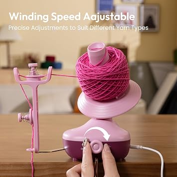 Etcokei Yarn Winder Crochet Kit & Yarn Winder - Stepless Speed for Knitting Lovers
