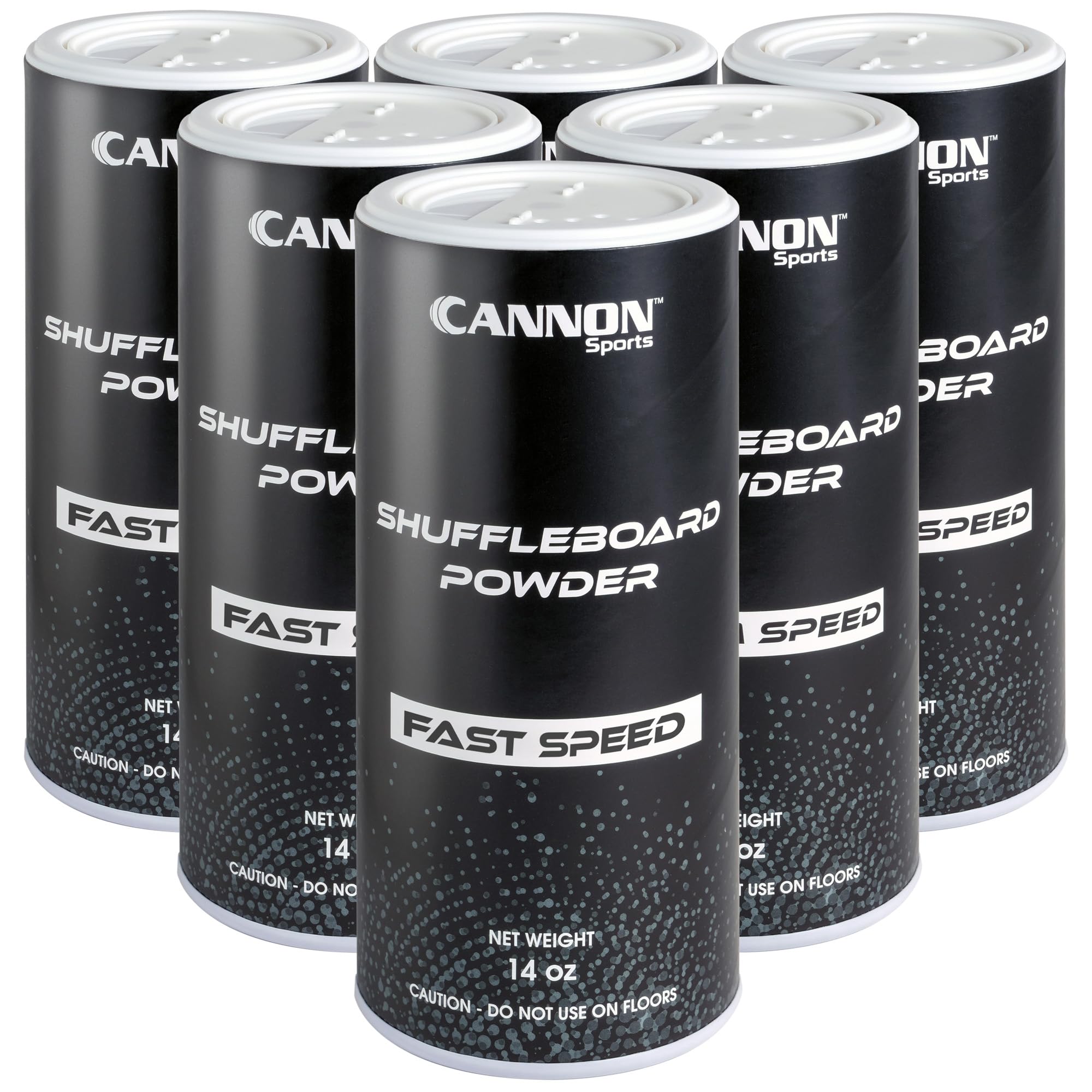 Cannon Sports Shuffleboard Powder - Premium Shuffleboard Wax with Granular Silicone Beads or Corn Meal - 3 Speed Options - Smooth Glide Non-Abrasive Shuffleboard Sand (FAST, Pack of 6)