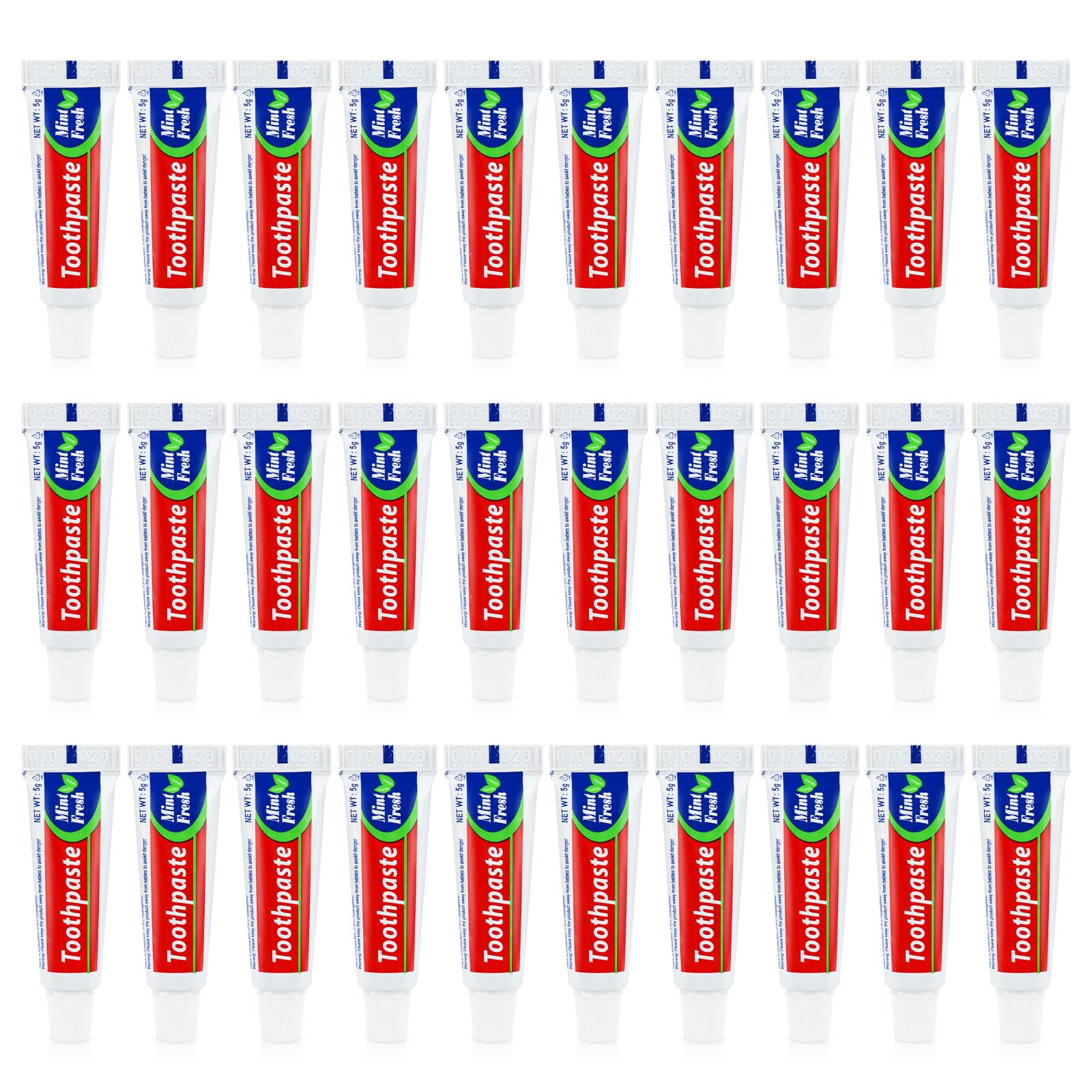 100 Tubes Travel Size Toothpaste In Bulk, Disposable Mini Mint Compact