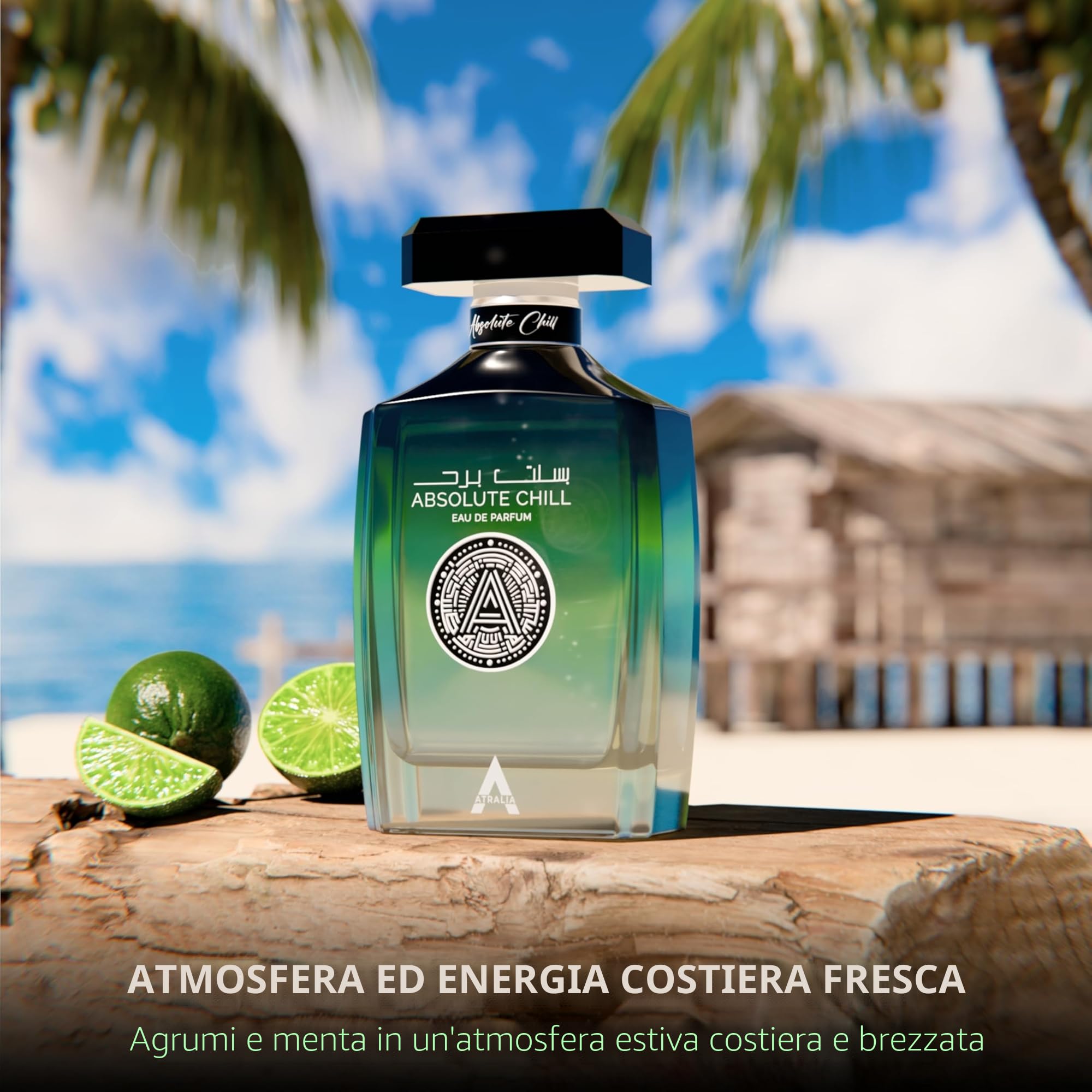 Atralia Absolute Chill EDP Profumo Zitrusminze per Uomini e Donne, Ispirato a LV Pacific Chill - Limone Verde, Menta, Arancia, Ribes Nero, Profumo Duraturo