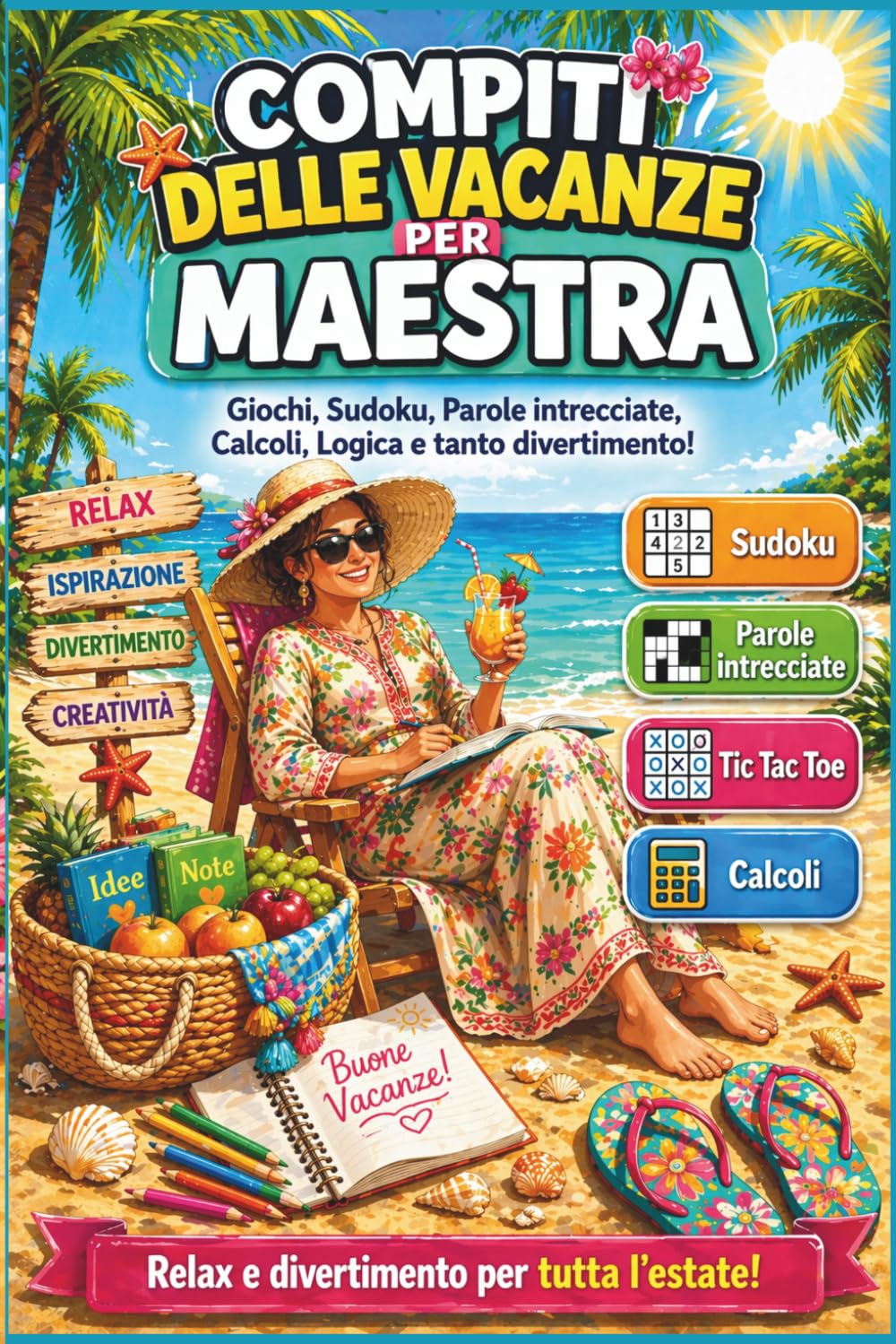 Idee regalo maestra fine anno – Compiti delle vacanze per maestra: Giochi divertenti come labirinti, parole intrecciate per un meritato momento di ... regalo personalizzato e originale per maestri