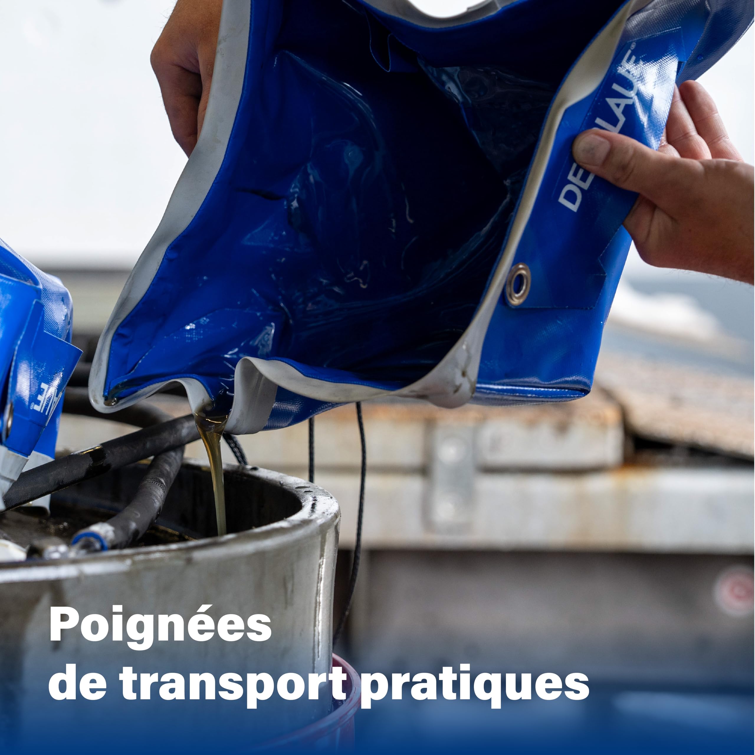 DERBLAUE Bac Professionnel 10L de Collection - Fabrication Conique - Tissu PVC et Métal