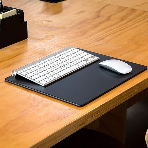 Dacasso Almohadilla de mesa de conferencia de cuero sintético negro de 14 x 11.5 pulgadas (P1035)