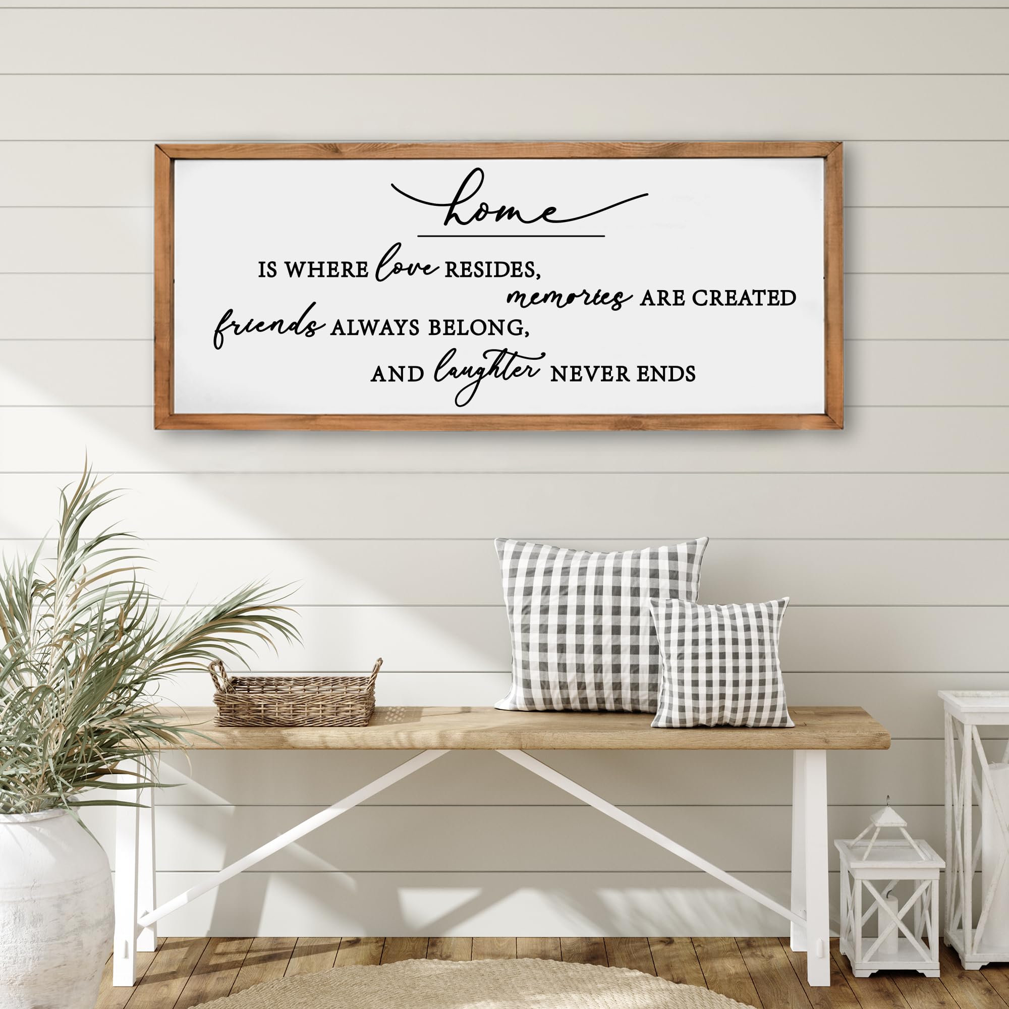 Heiple Home Is Where Love Resides Wall Sign For Farmhouse Home Decor Bedroom Living Room Wall Art for Rustic Living Room Wall Decor