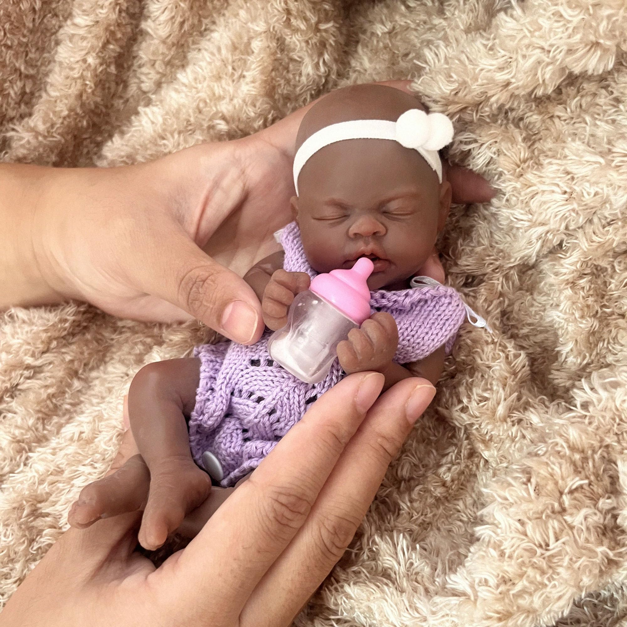 Myrebaby Reborn Baby Dolls Silicone Full Body Miniature