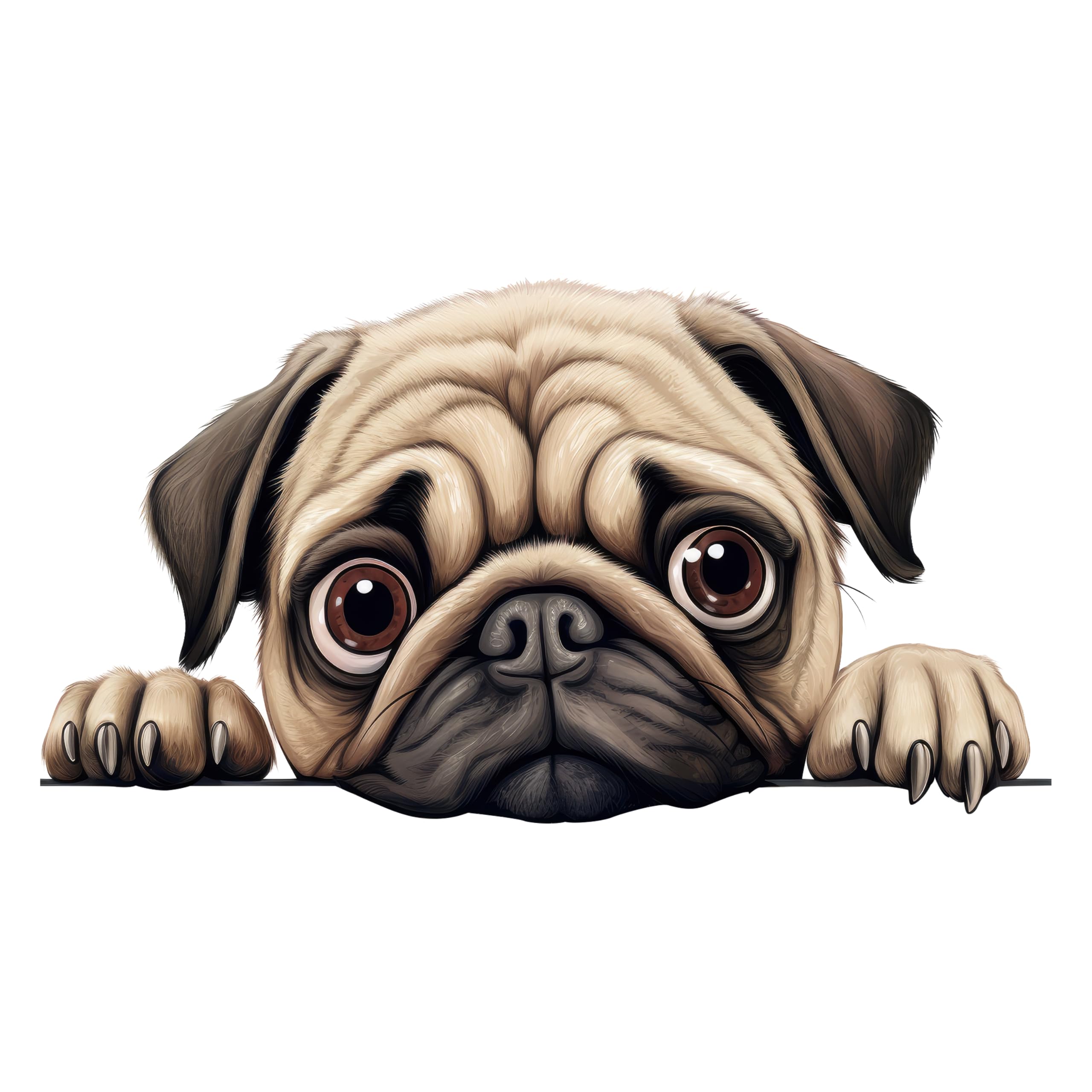 x4 Dog Stickers for Wall Decor Covering Marks, Hardwearing Waterproof Mugs & Phone, Car Bumpers, Shower & Tile, Toilets