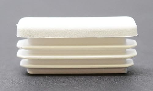 Miniatura 3 de Tapa rectangular blanca de plástico de 12 x 1-12 pulgadas, tapón de acabado, tapa de extremo de tubo de tubo, universal para silla duradera (2)