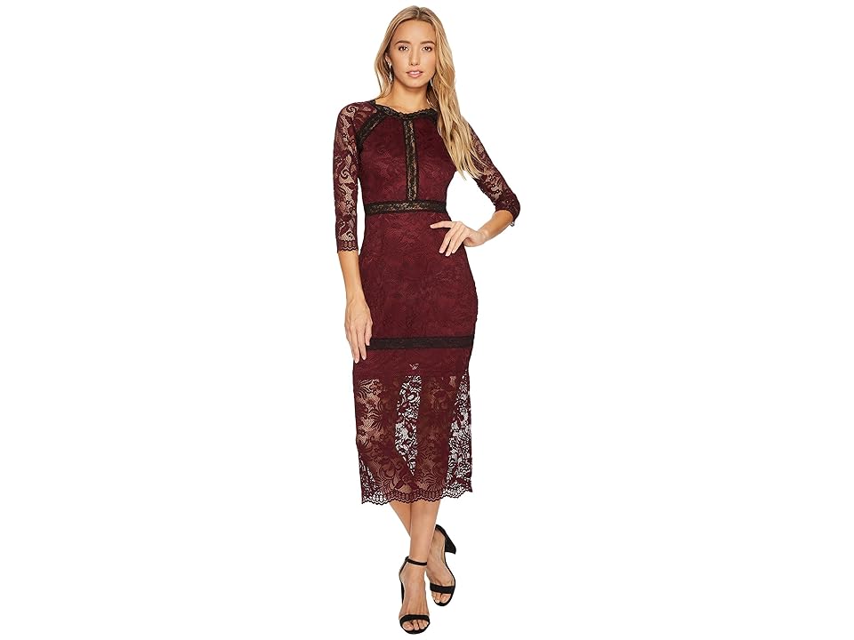 

Bishop + Young Gigi Lace Dress (Burgundy) Women's Dress