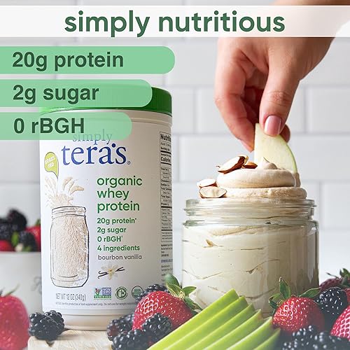 Miniatura 3 de Teras Whey Protein Powder - Suero orgánico - Bourbon Vanilla - 12 oz