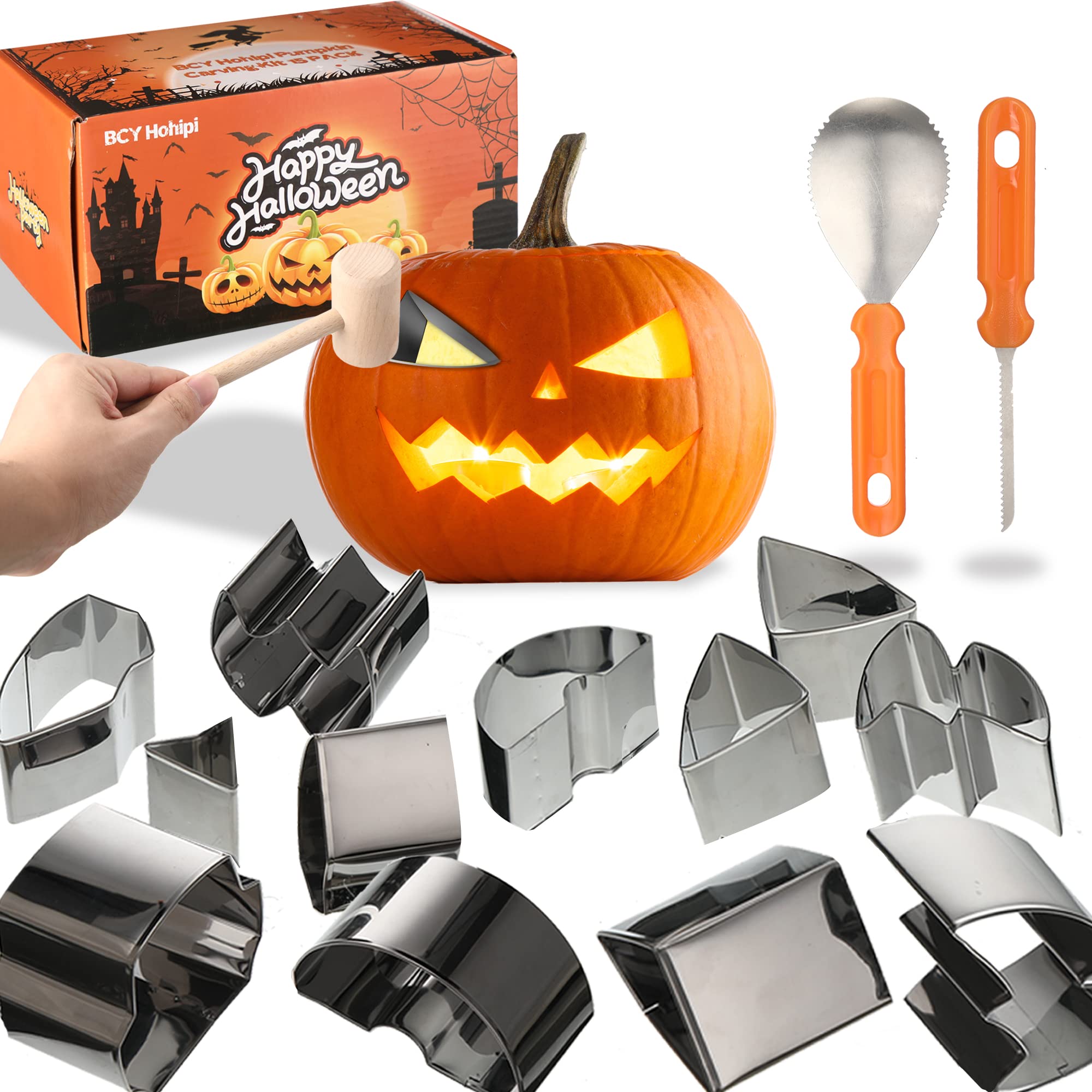 Photo 1 of [3pk] Pumpkin Carving Kit for Kids (15Pcs)