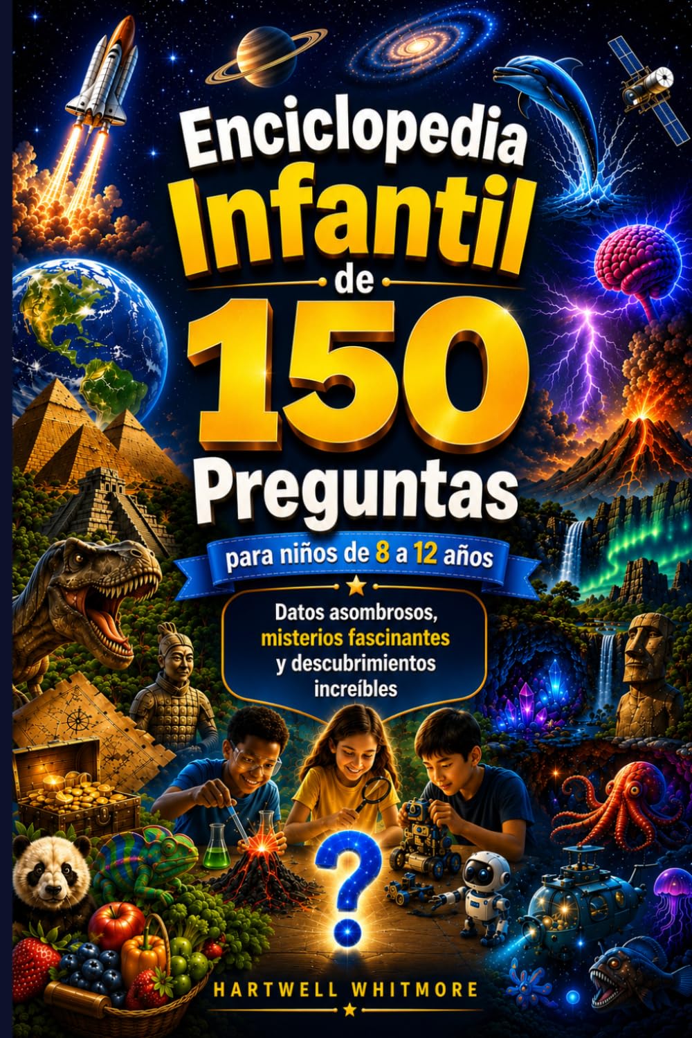 ENCICLOPEDIA INFANTIL DE 150 PREGUNTAS PARA NIÑOS (DE 8 A 12 AÑOS): Datos asombrosos, misterios fascinantes y descubrimientos increíbles.