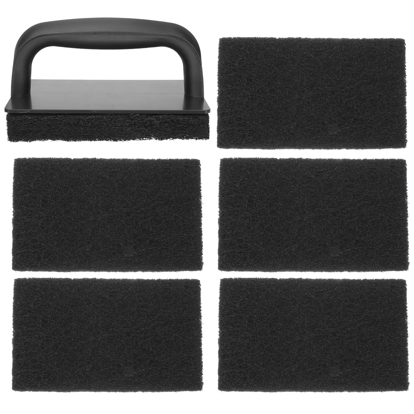 Set de Brosses Cuisine Noires PP pour Nettoyage Barbecue et Plancha