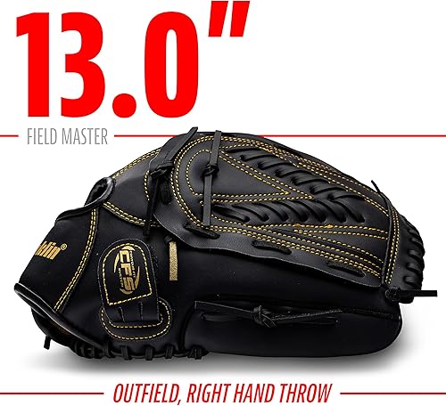 Vista 239 de Franklin Sports Field Master Baseball + Softball Glove - Field Master Adult + Youth Baseball + Softball Mitt - Men's + Women's Gloves - Right Hand