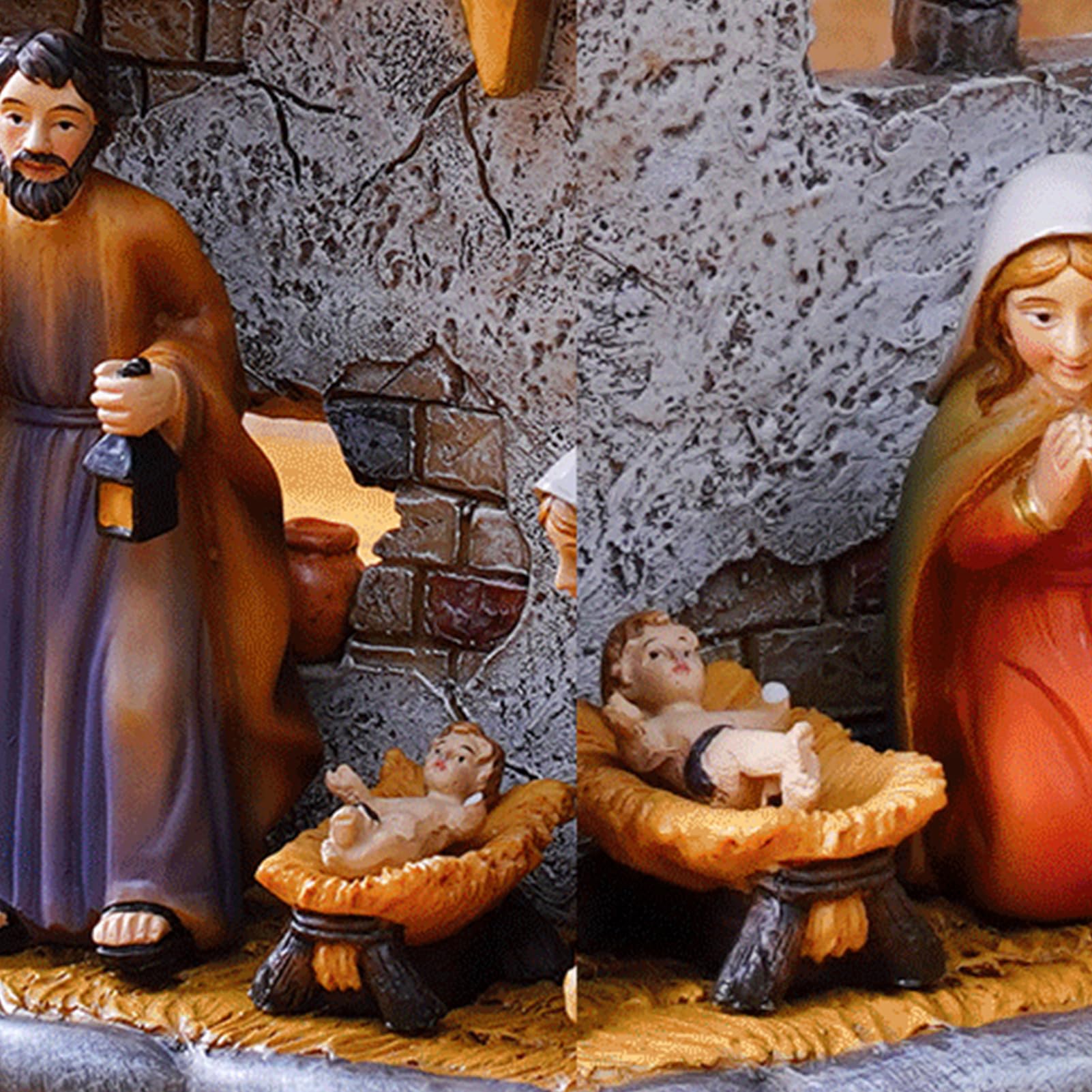 Christmas Nativity Zestaw Wnętrz Figurki Religijna Kolekcja